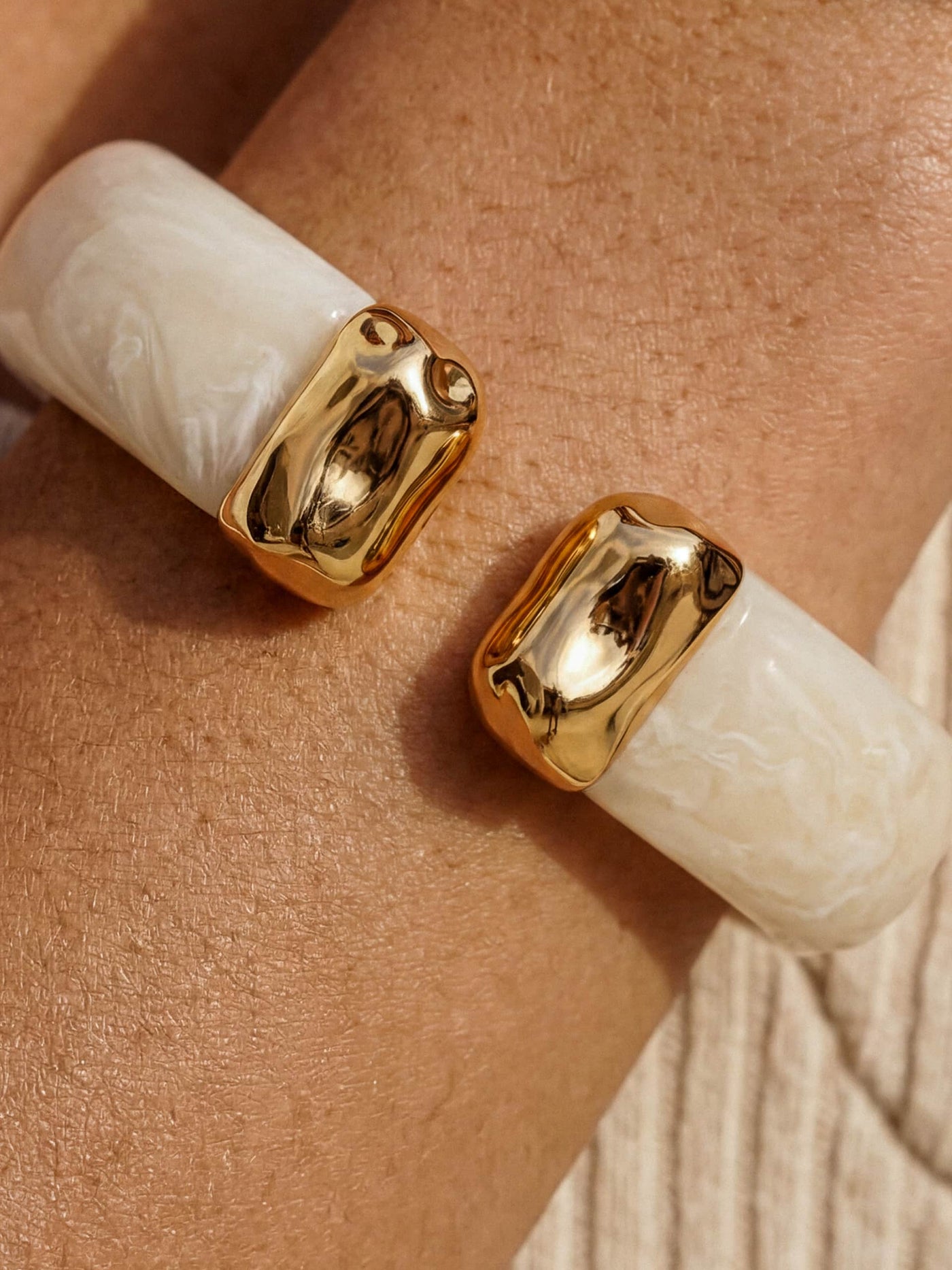 Carved Relic Resin Cuff Bracelet