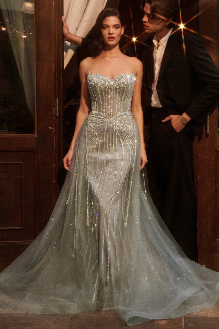 Osirus Gown - Strapless Crystal Fitted Gown main image 0