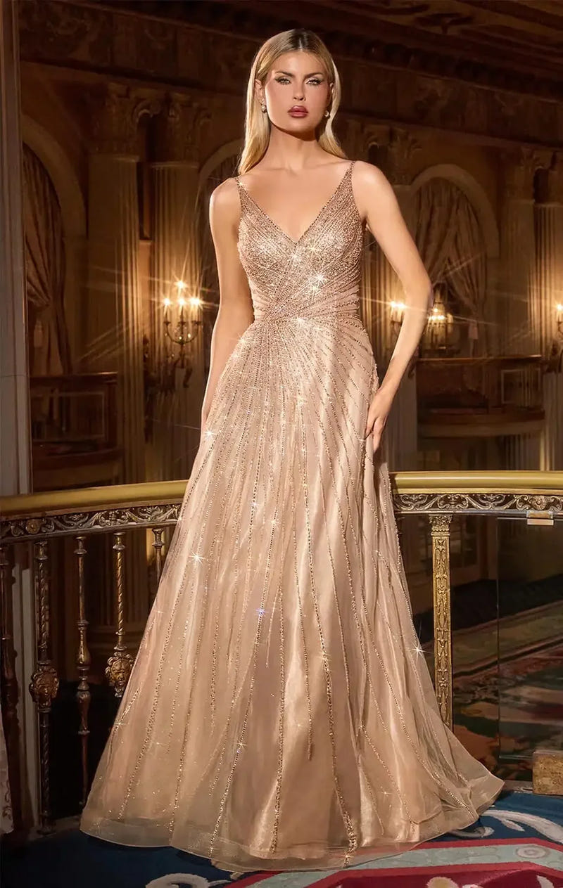 ANGELA GOWN - A-LINE BEADED DRESS