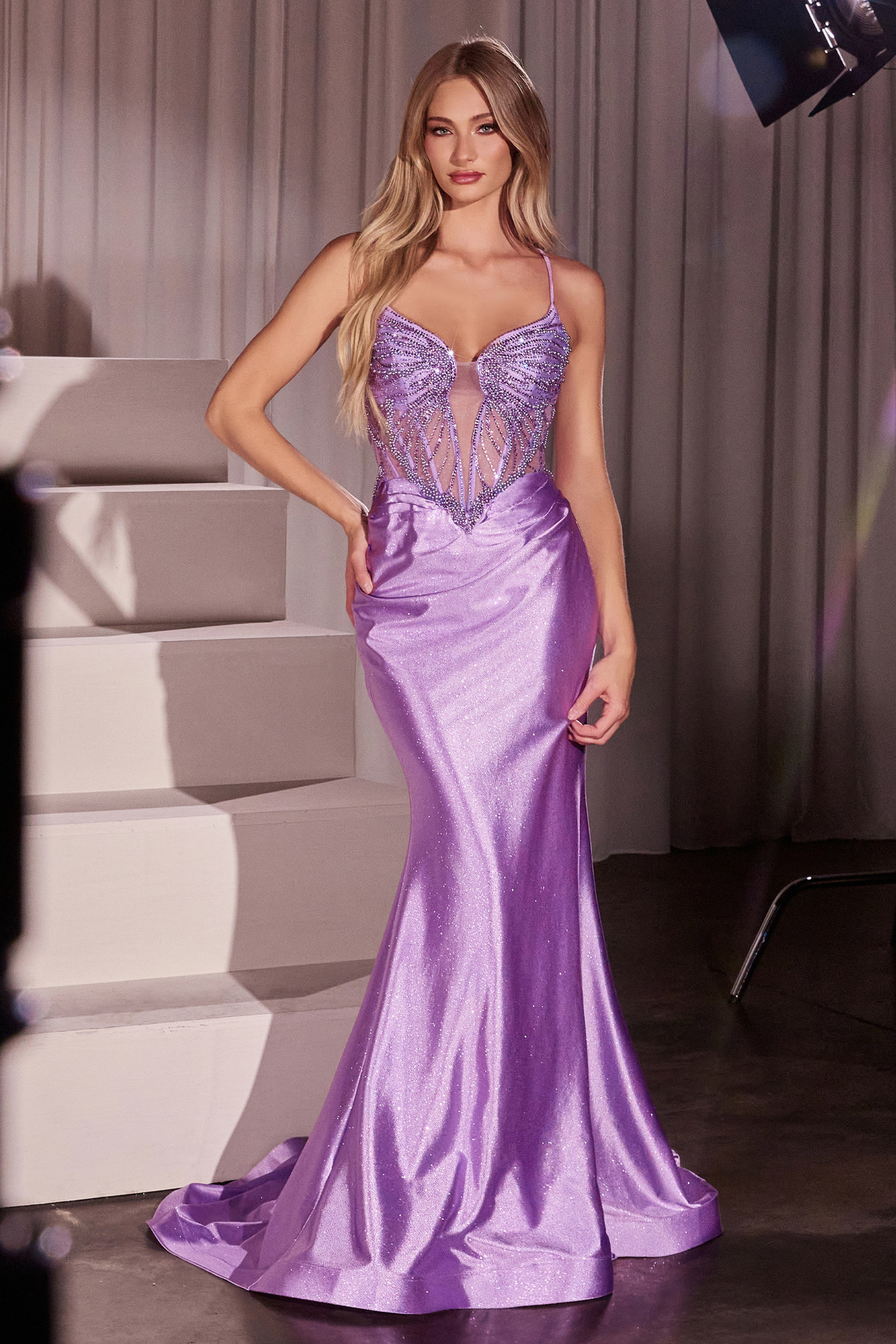 Lady Black Tie - Phoenix Gown - Wing Inspired Crystal Bodice - Size 12 Lady Black Tie - Phoenix Gown - Wing Inspired Crystal Bodice - Size 12