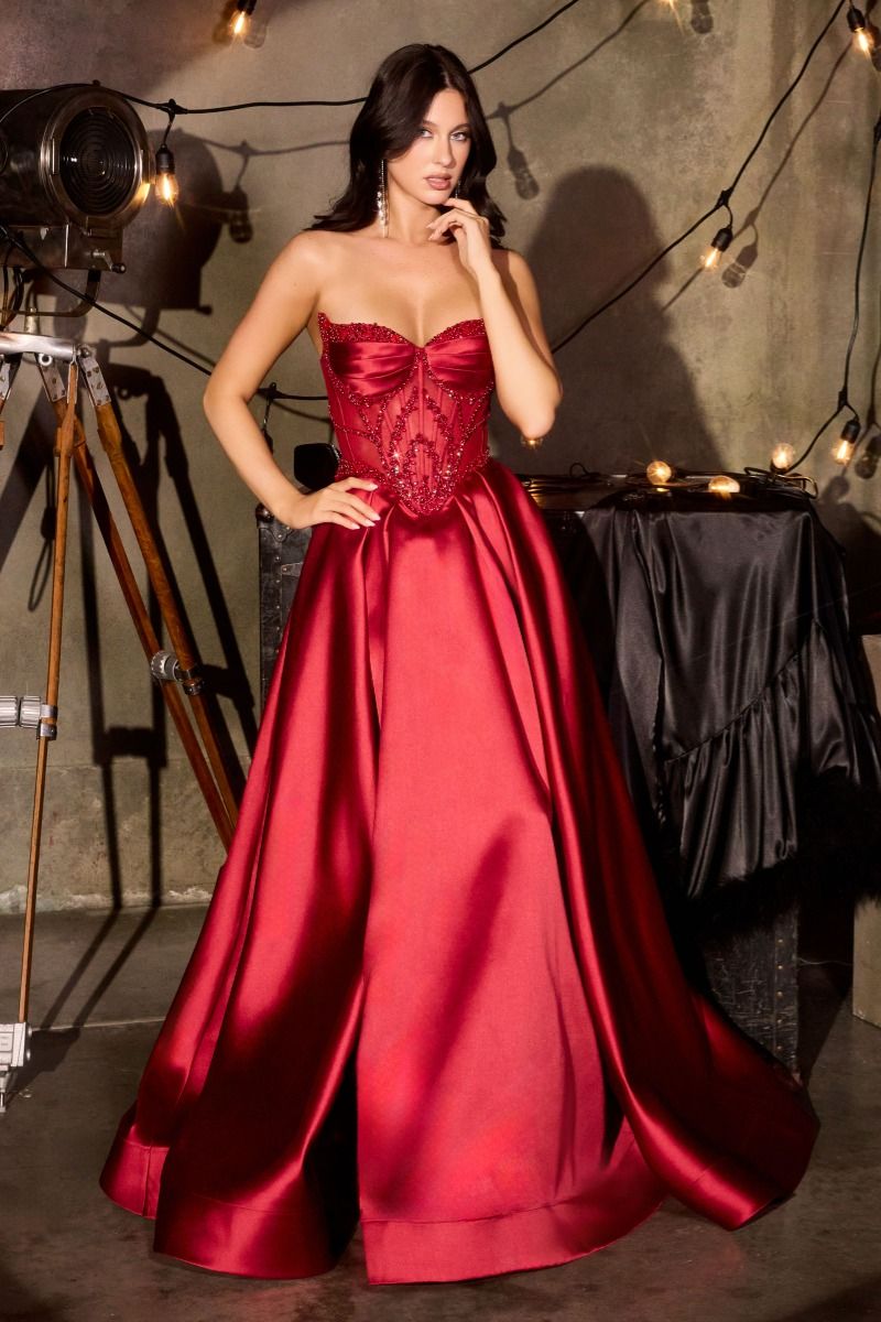 Lady Black Tie - Annika Gown - A-line Corset Dress With Pockets - Size 14 Lady Black Tie - Annika Gown - A-line Corset Dress With Pockets - Size 14