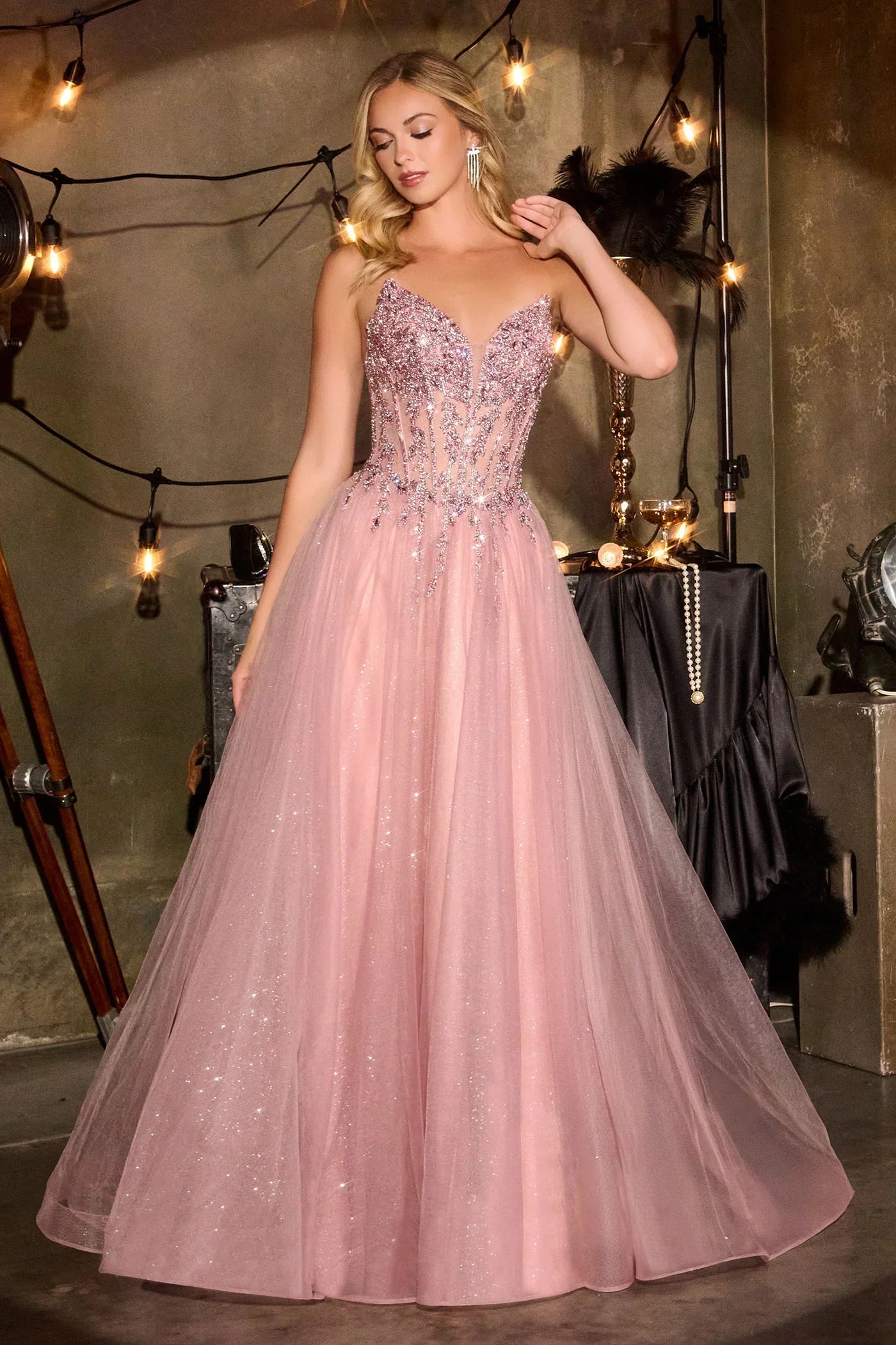 Selena Gown - Strapless A-Line Corset Dress