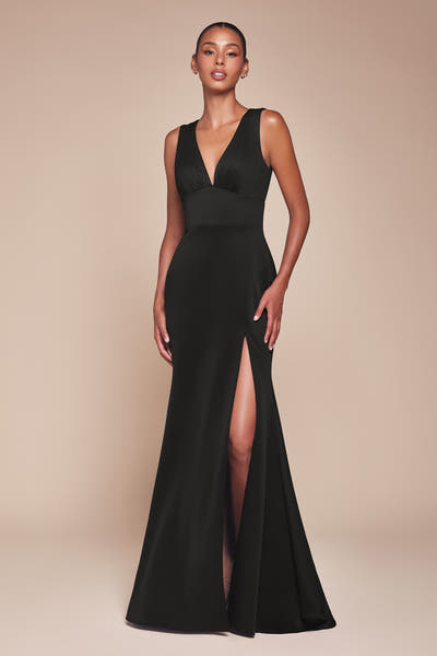 Cora Gown - V Neckline & Keyhole Back