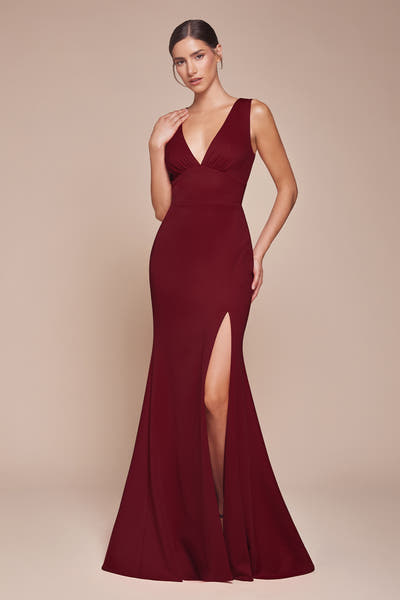 Cora Gown - V Neckline & Keyhole Back