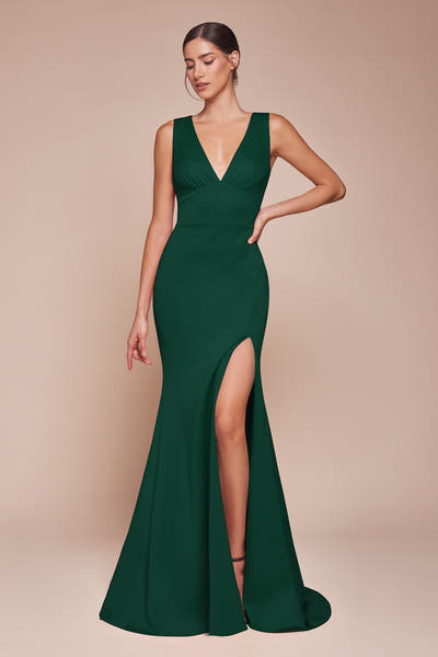 Cora Gown - V Neckline & Keyhole Back
