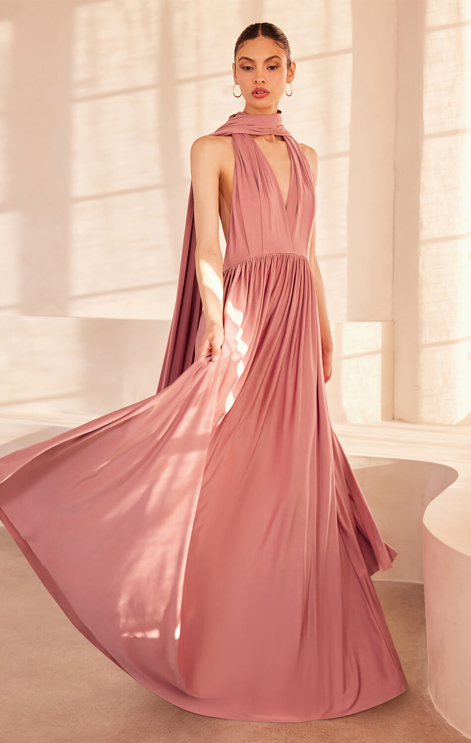 Lady Black Tie - Estelle Convertible Tie Maxi Dress Lady Black Tie - Estelle Convertible Tie Maxi Dress