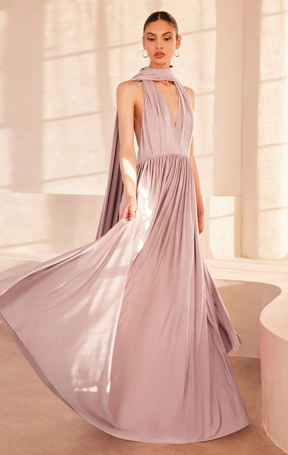 Lady Black Tie - Estelle Convertible Tie Maxi Dress - Size M Lady Black Tie - Estelle Convertible Tie Maxi Dress - Size M