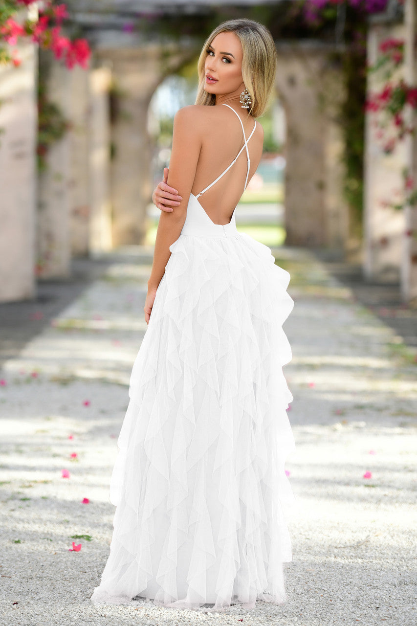 Elegant White Alances Maxi Dress | Shop Lady Black Tie for Formal Wear Elegant White Alances Maxi Dress | Shop Lady Black Tie for Formal Wear