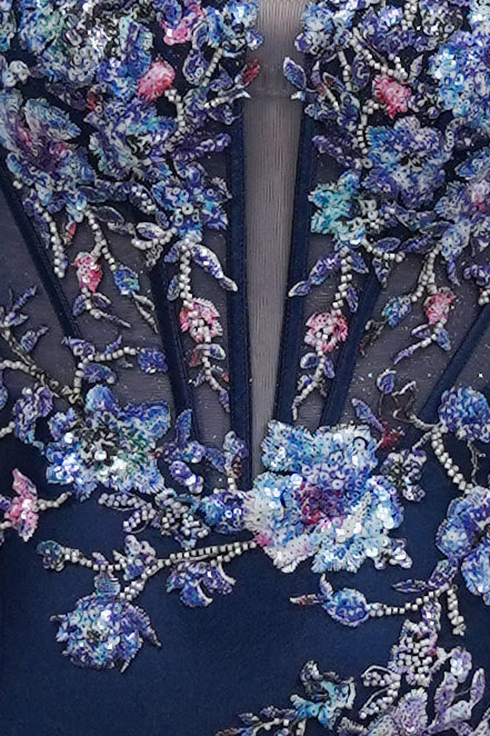 Dinah Mini Dress - Floral Corset Cocktail Dress
