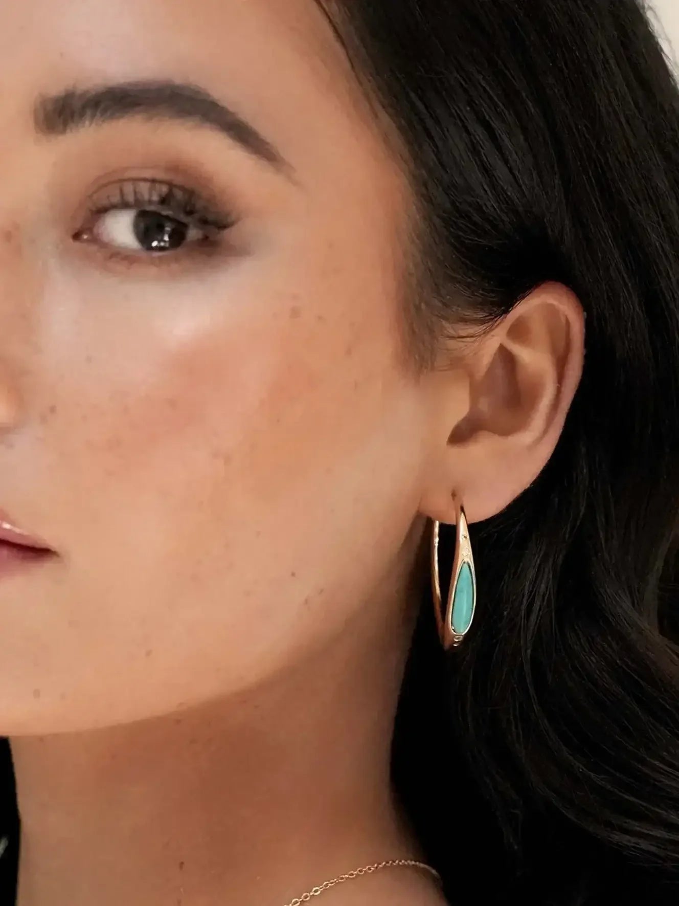 Turquoise Solstice Hoops