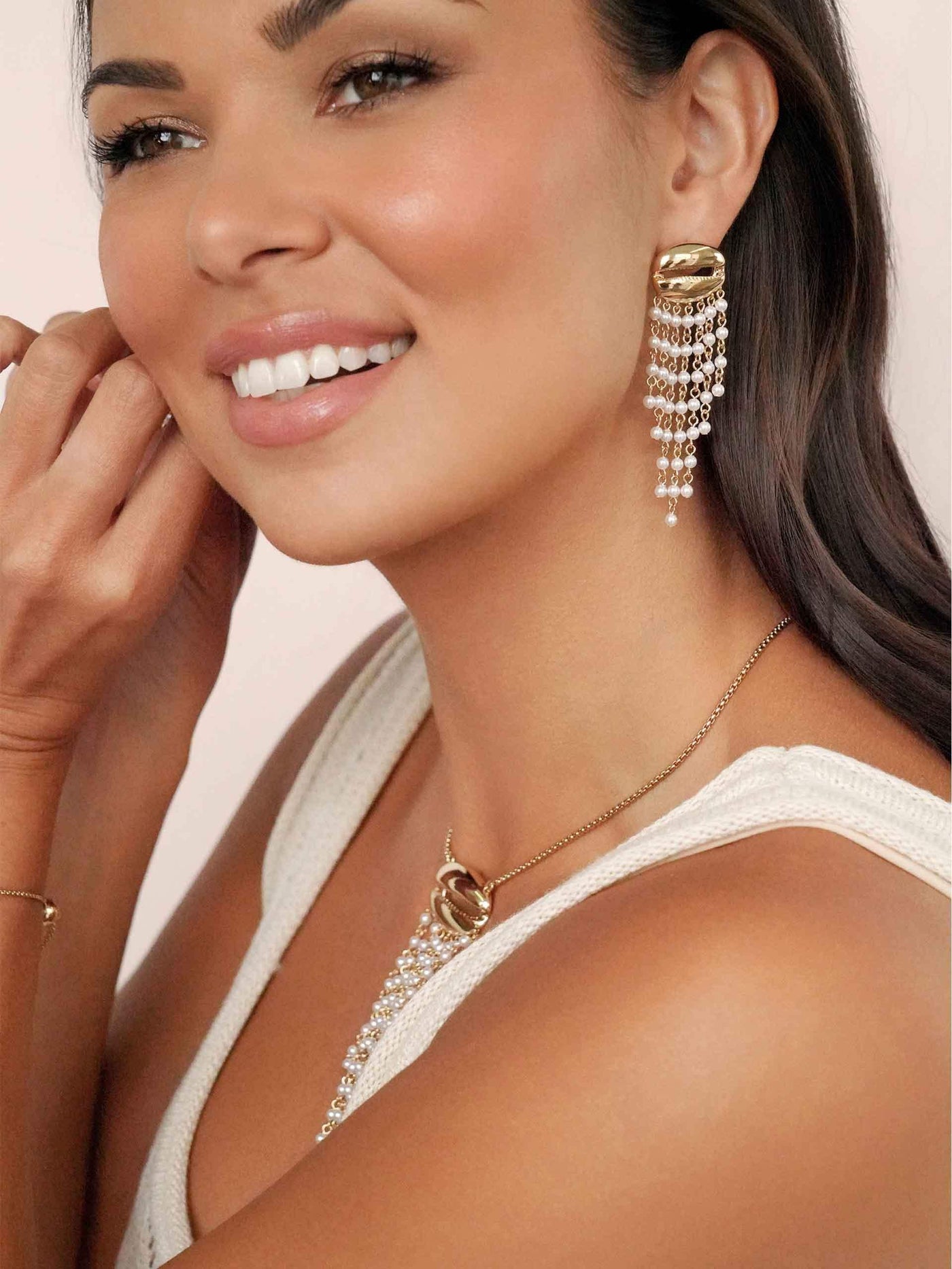 Mykonos Shell Dangle Earrings