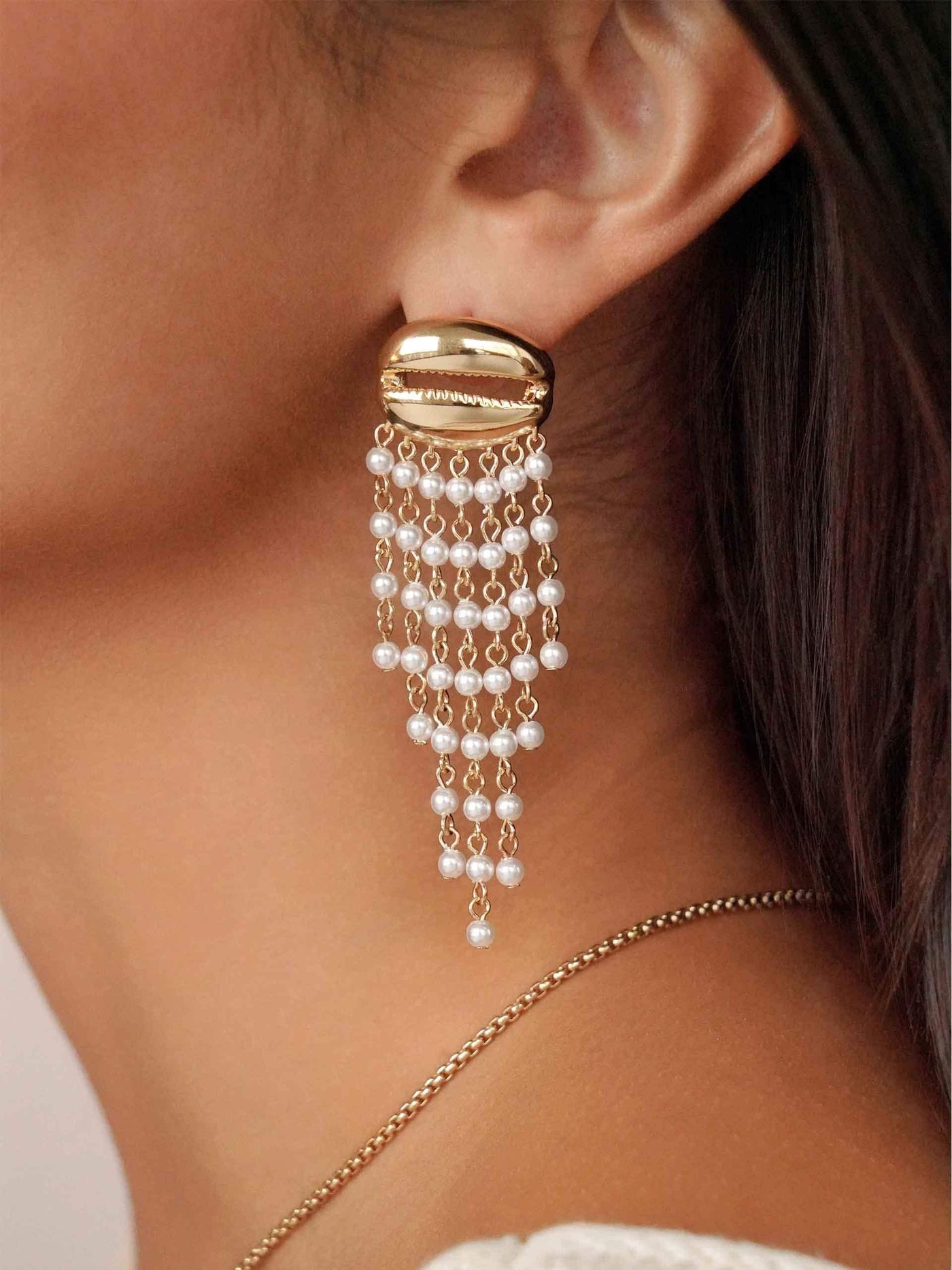 Mykonos Shell Dangle Earrings