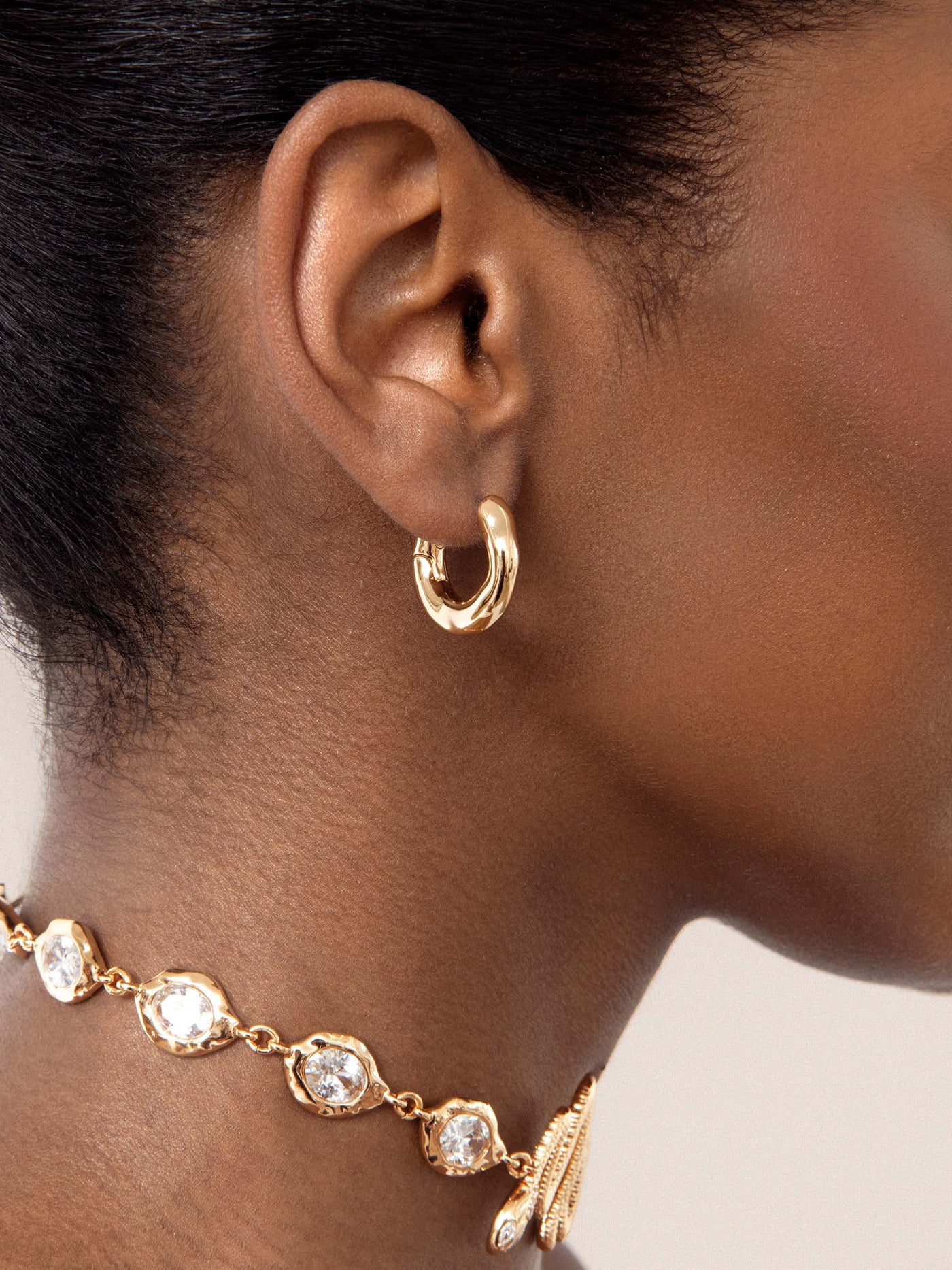 Mini Molten Hoop Earrings