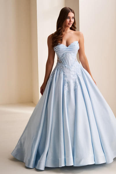 Ellie Wilde EW37082 - Strapless Mikado Ball Gown with Pockets