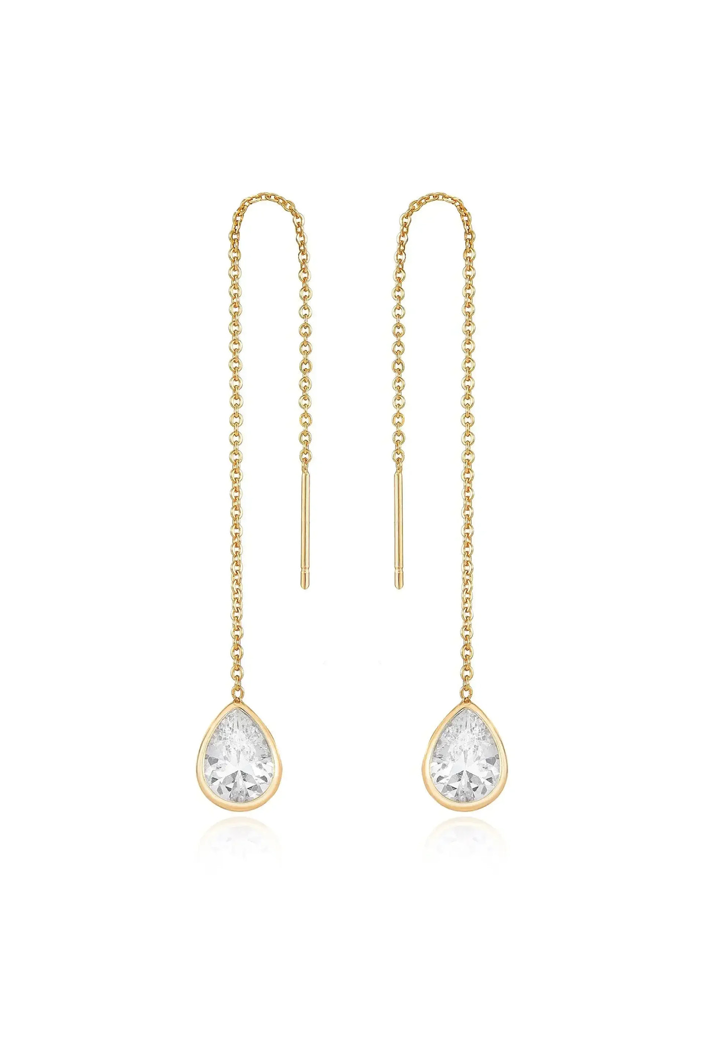 Barely There Chain and Crystal Dangle Earrings