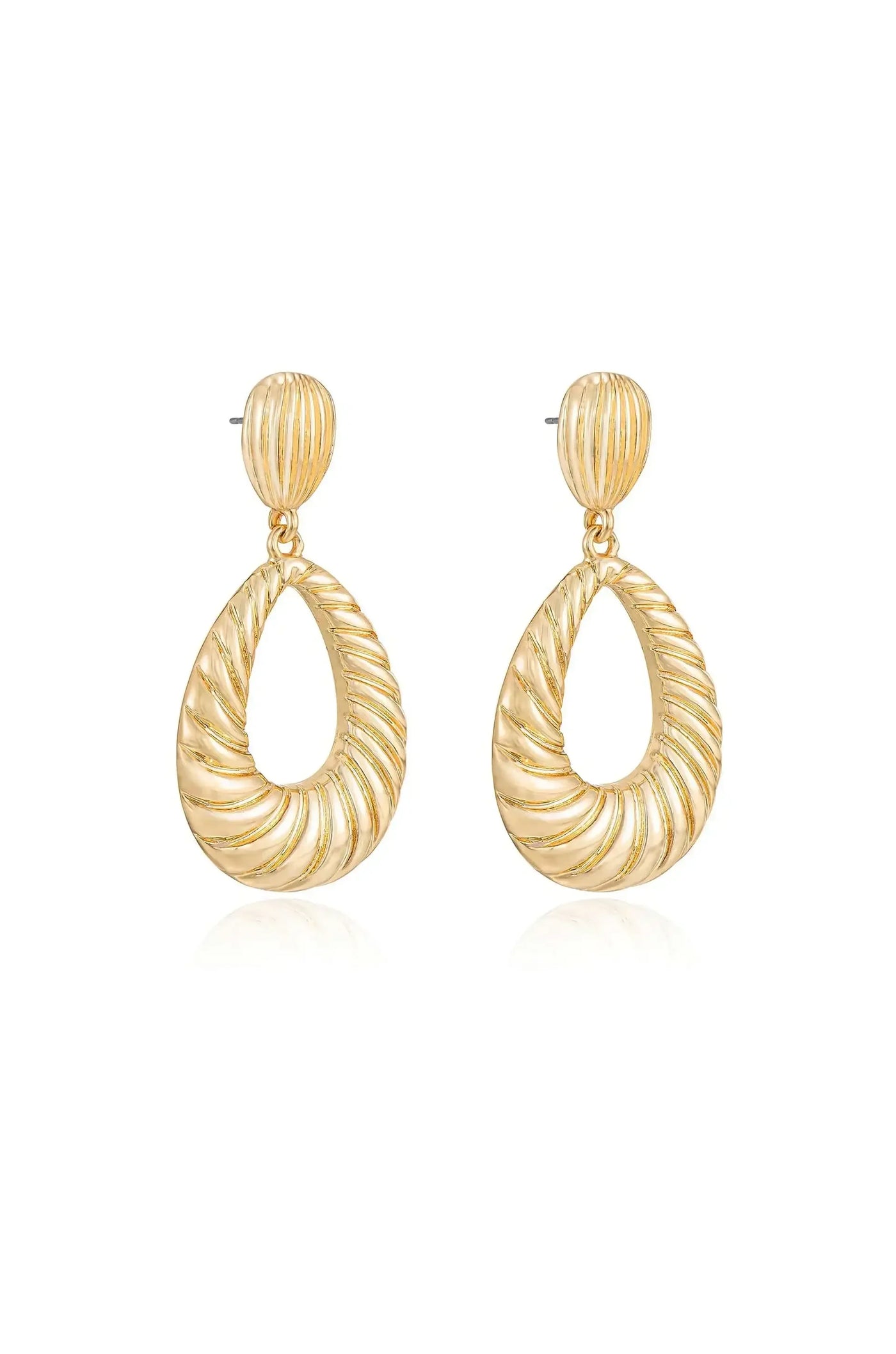 Teardrop Wave Detailed Earrings