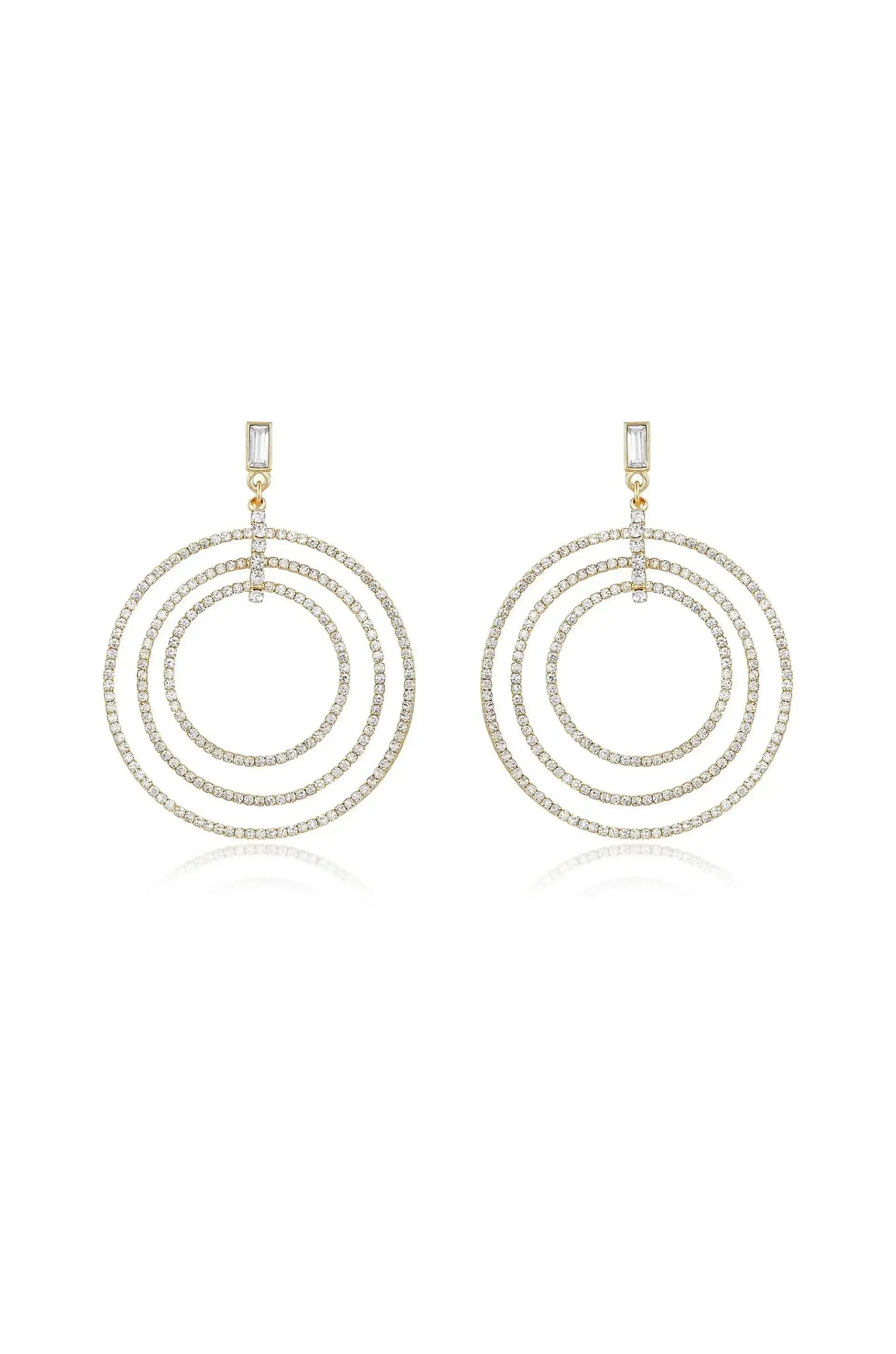 Disco Crystal Ring Earrings