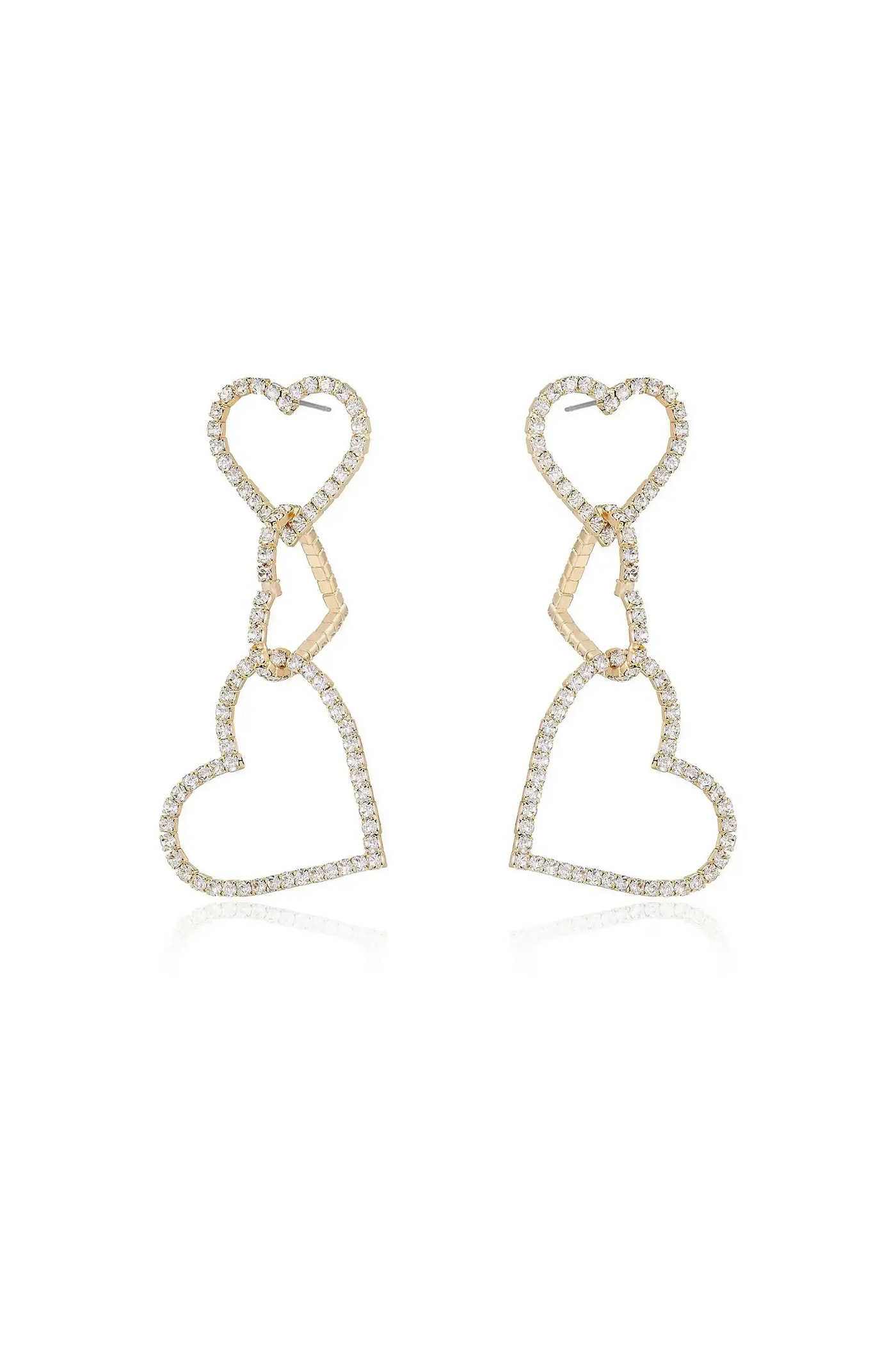 Heart On Sleeve Crystal Earrings
