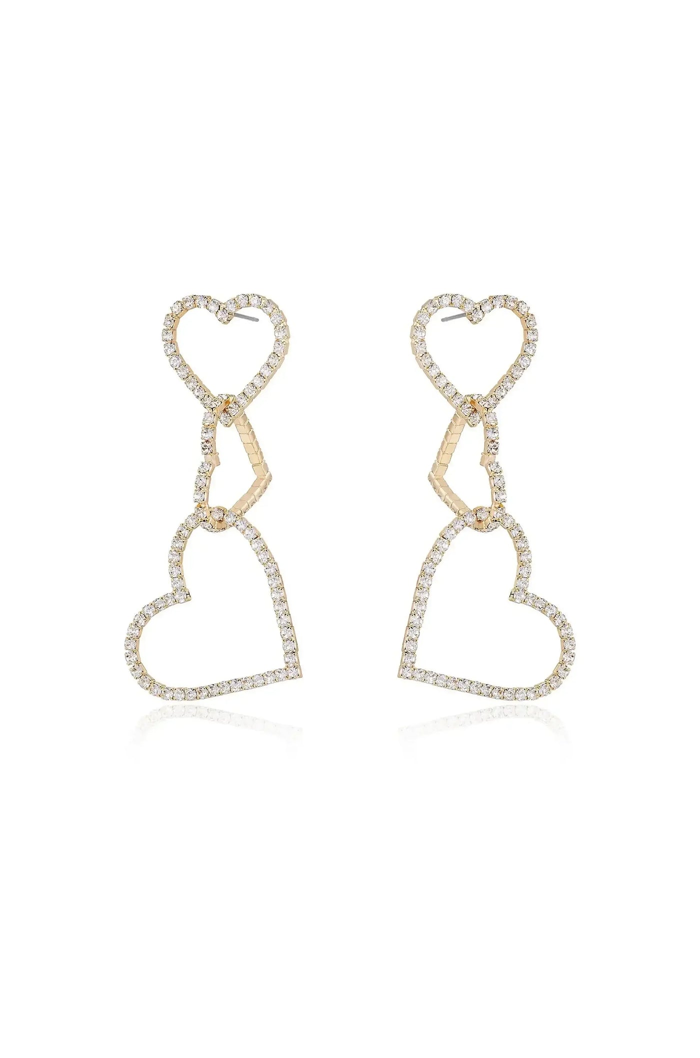 Heart On Sleeve Crystal Earrings