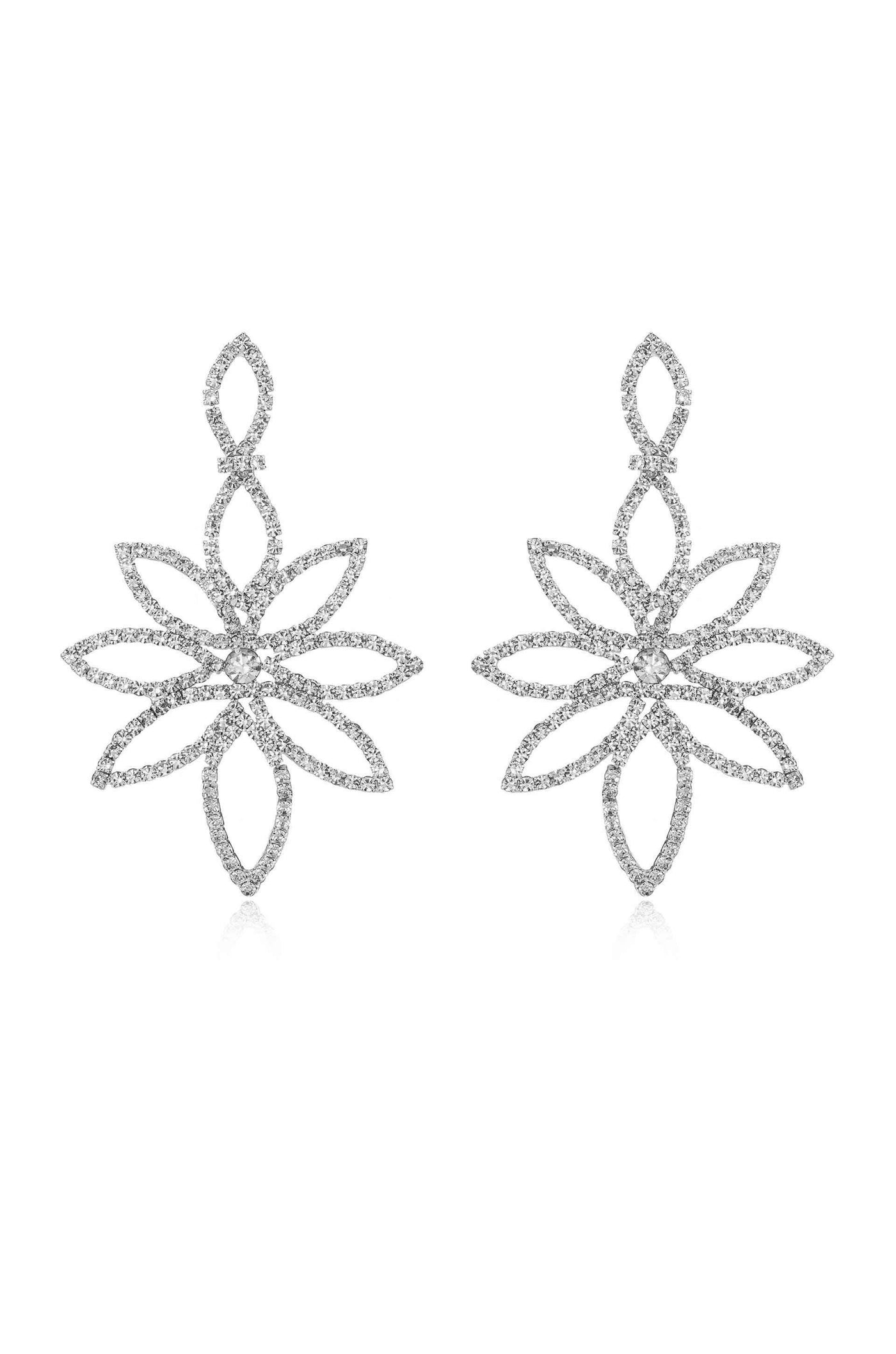 Crystal Bouquet Statement Earrings
