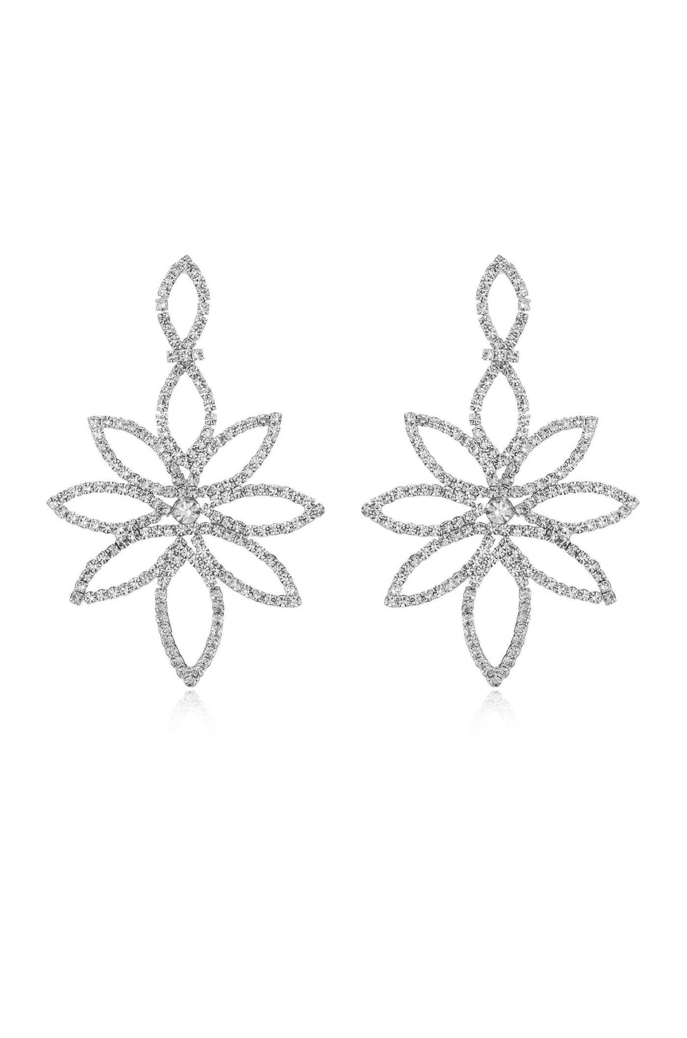 Crystal Bouquet Statement Earrings
