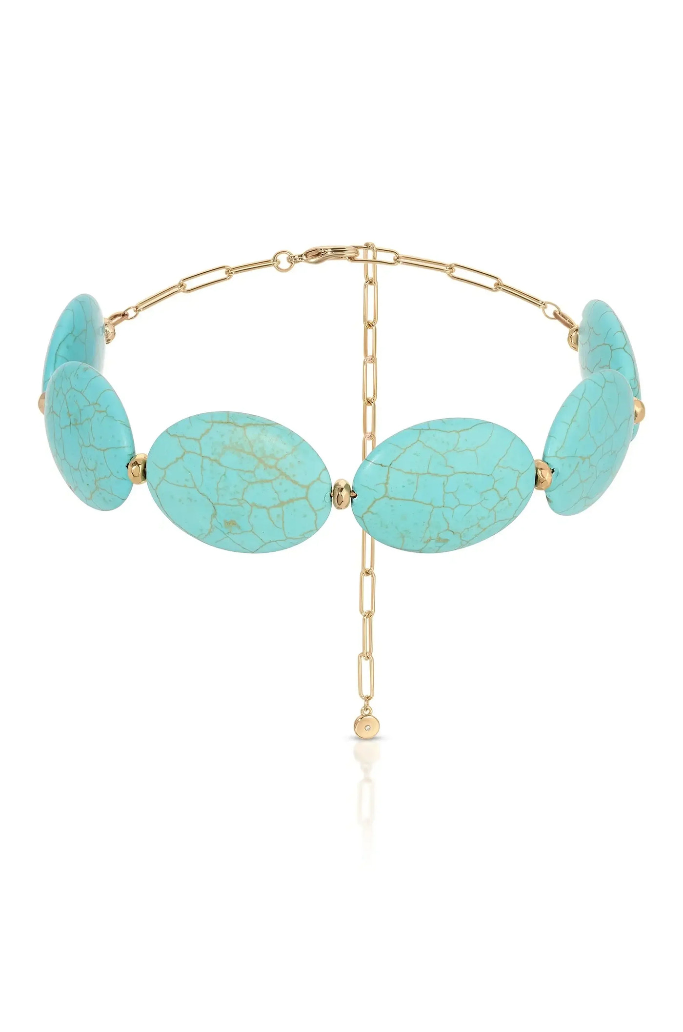 Oval Turquoise Stones Statement Choker