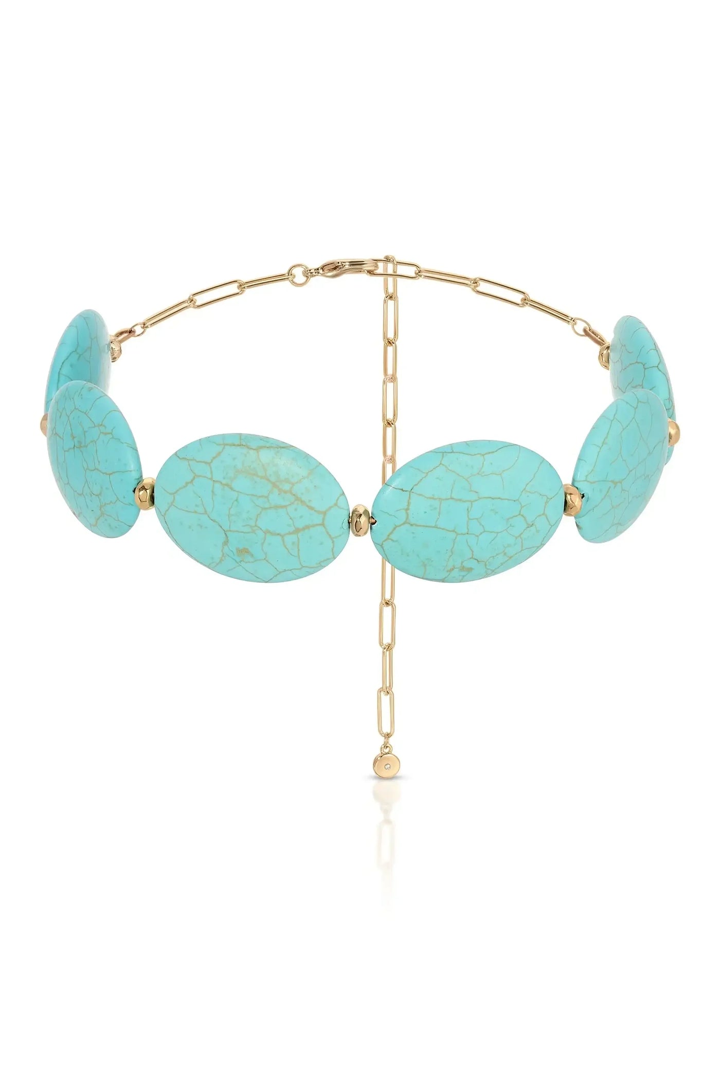 Oval Turquoise Stones Statement Choker