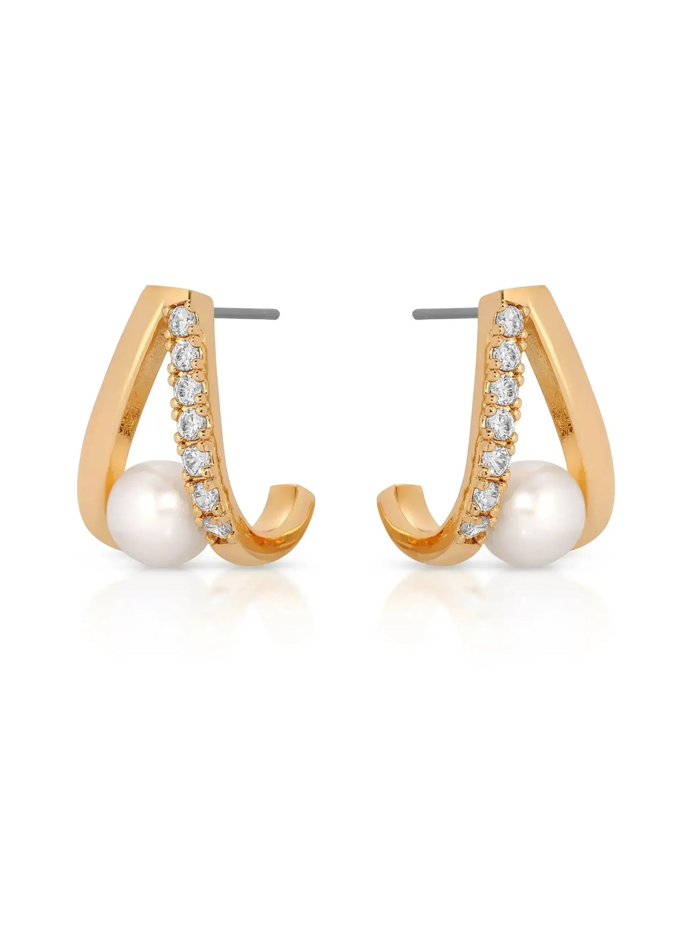 Pavé and Pearl Earrings