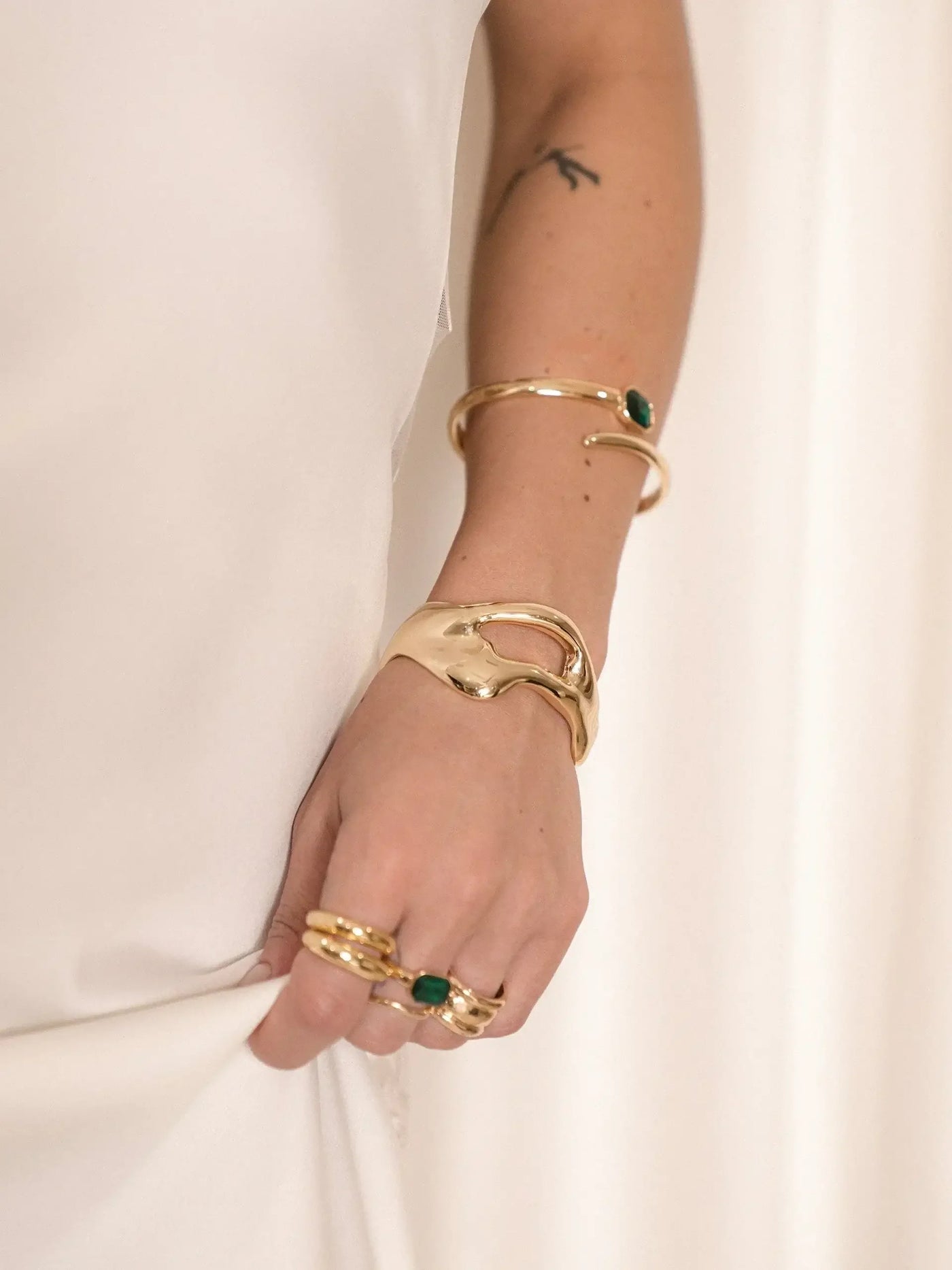 Deco Crystal Wrap Ring