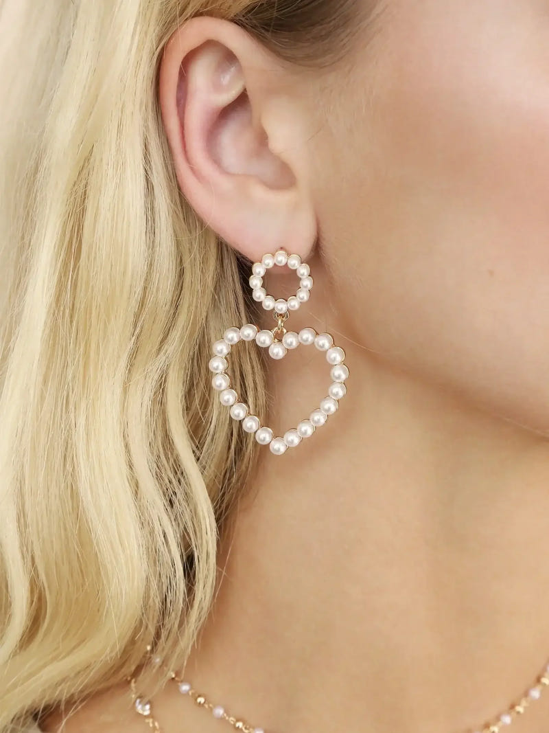 Loving Pearl Heart & Earrings