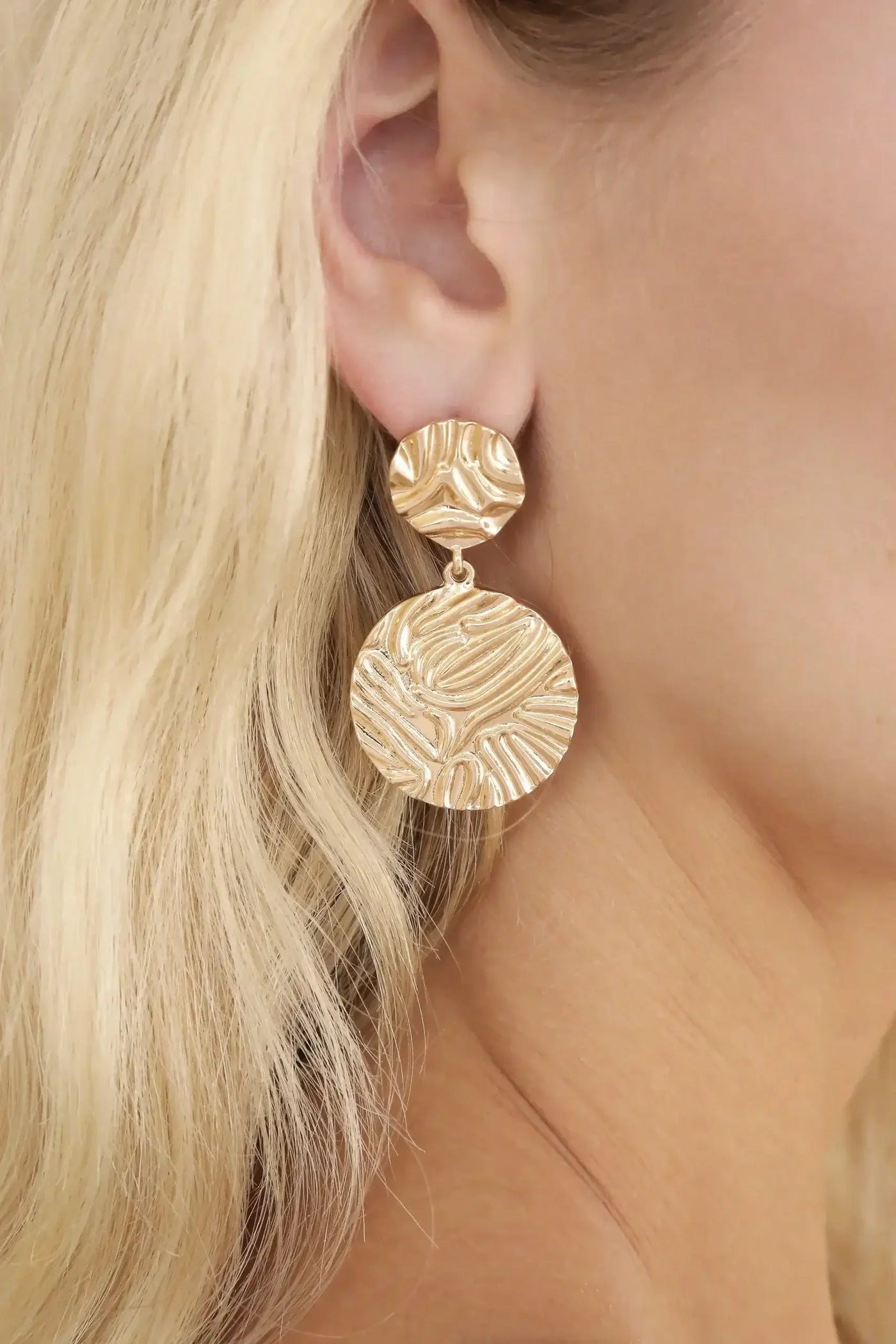 Textured Etching Earrings