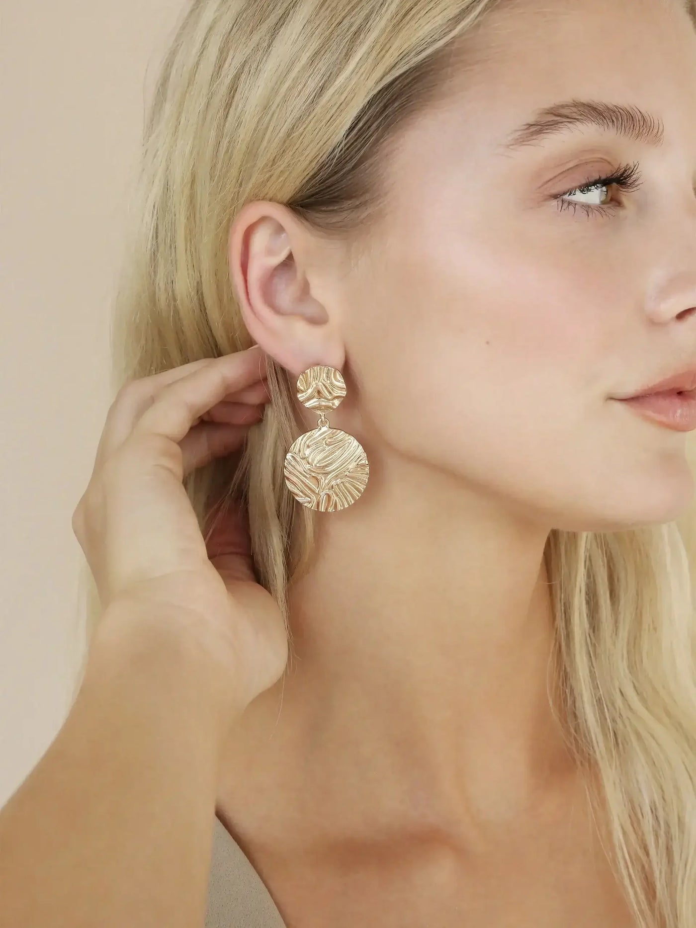 Textured Etching Earrings