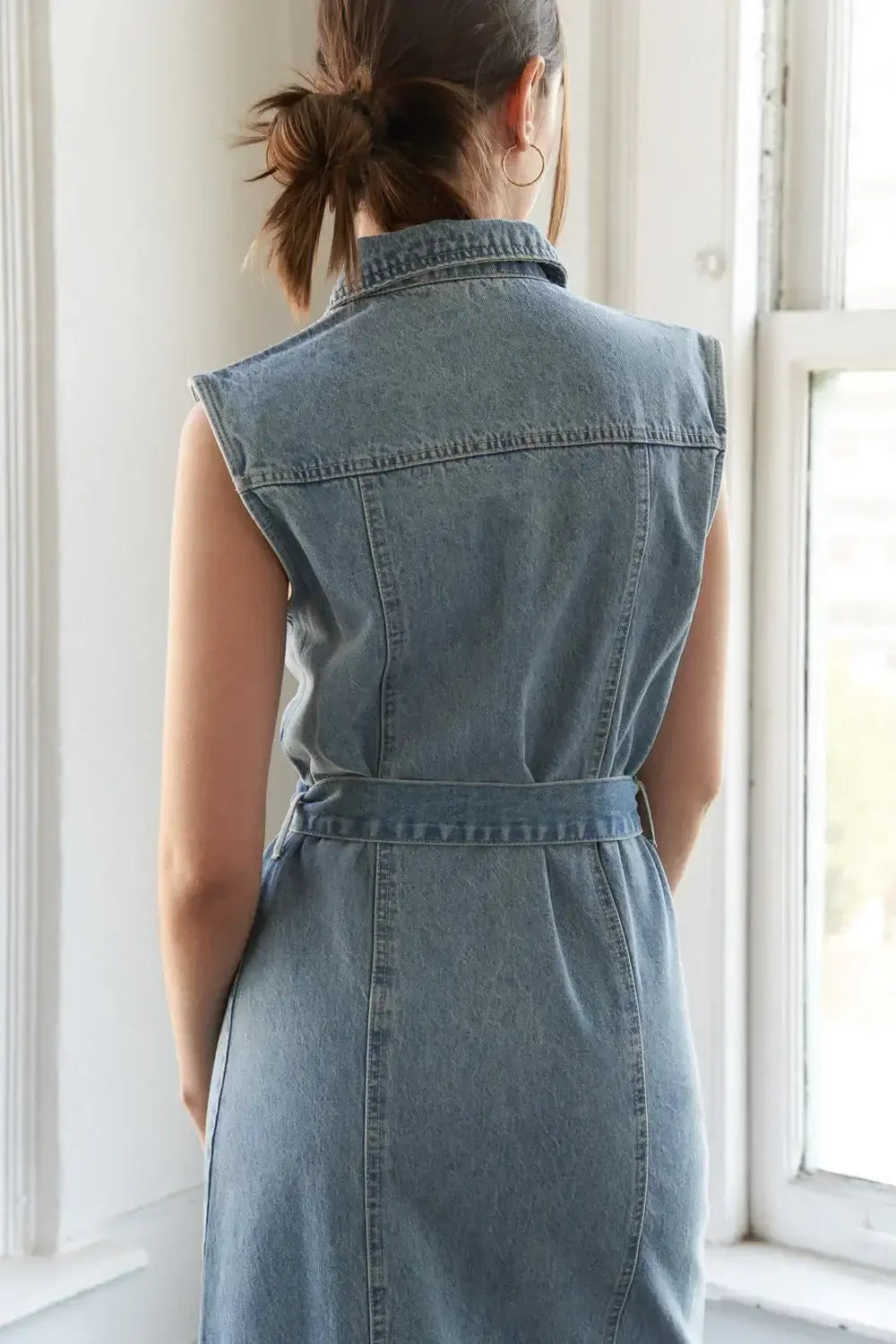 JUST FOLLOW ME - DENIM MIDI DRESS