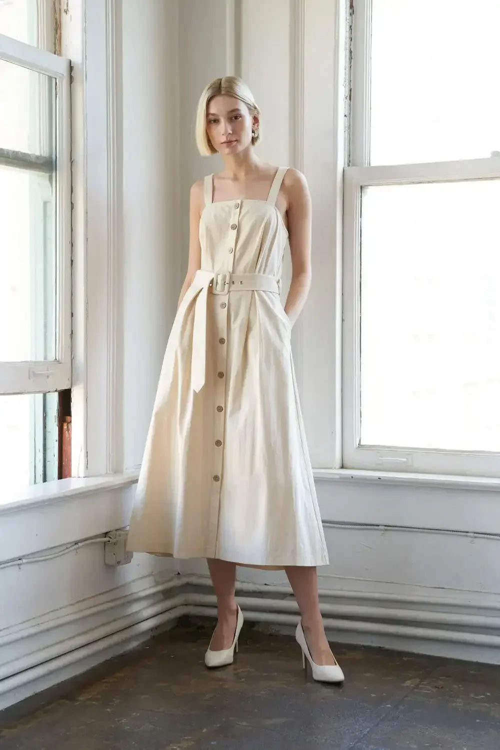 CALIFORNIA DREAMING BUTTON DOWN DRESS