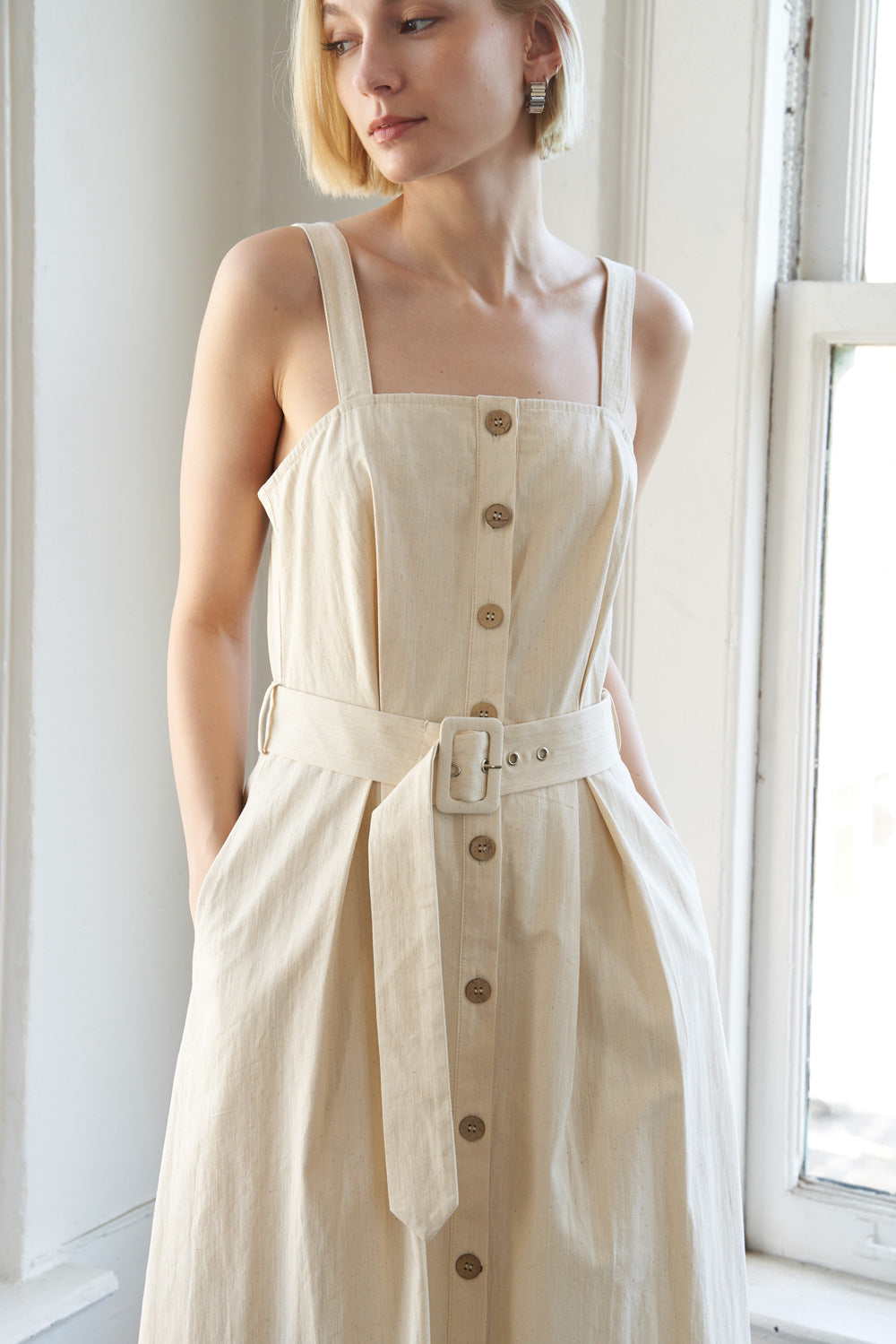 CALIFORNIA DREAMING BUTTON DOWN DRESS - FINAL SALE