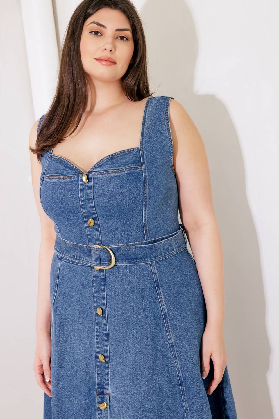 hottie denim midi dress Lady Black Tie - Prettiest Behavior Denim Midi Dress