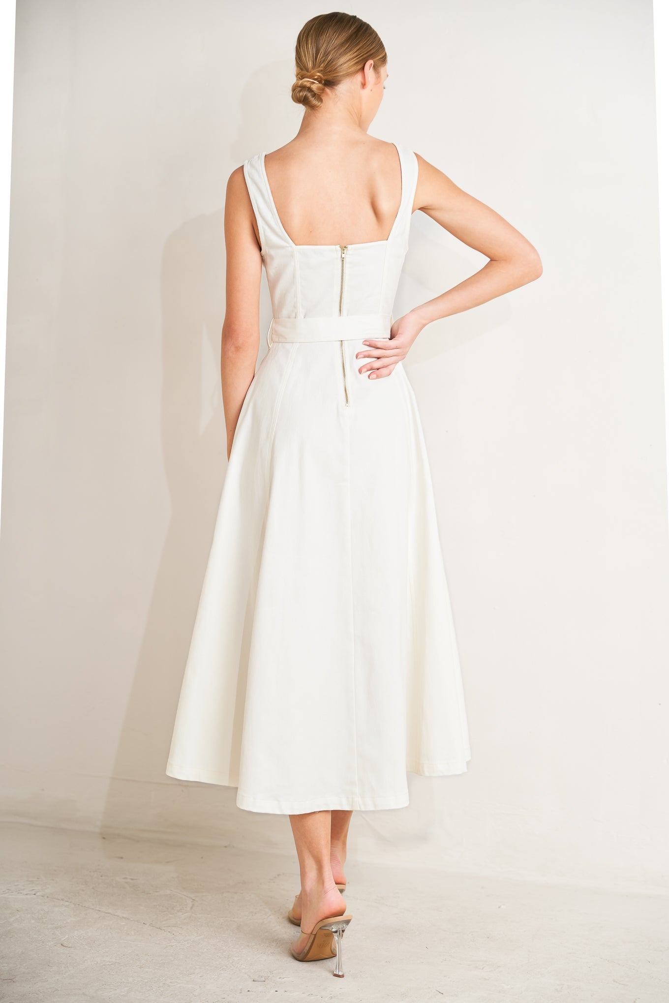 portofino midi dress BELLA PORTOFINO White MIDI DRESS