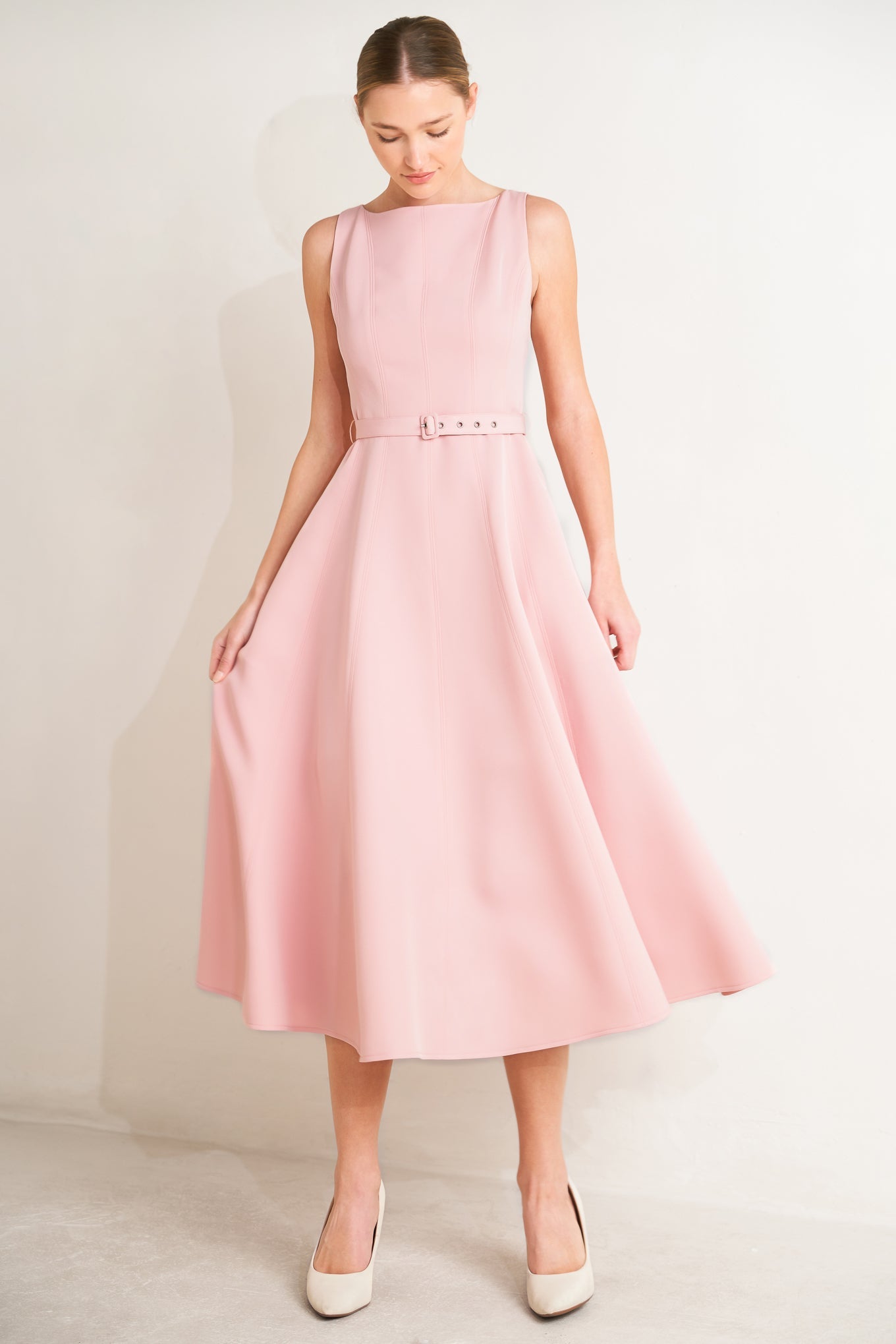 LIVING THE DREAM PINK MIDI DRESS