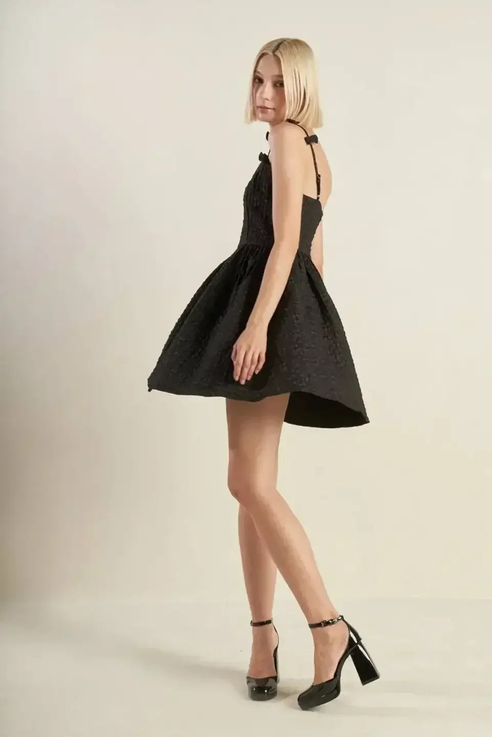COVETED SWEETNESS BOW DETAIL MINI DRESS