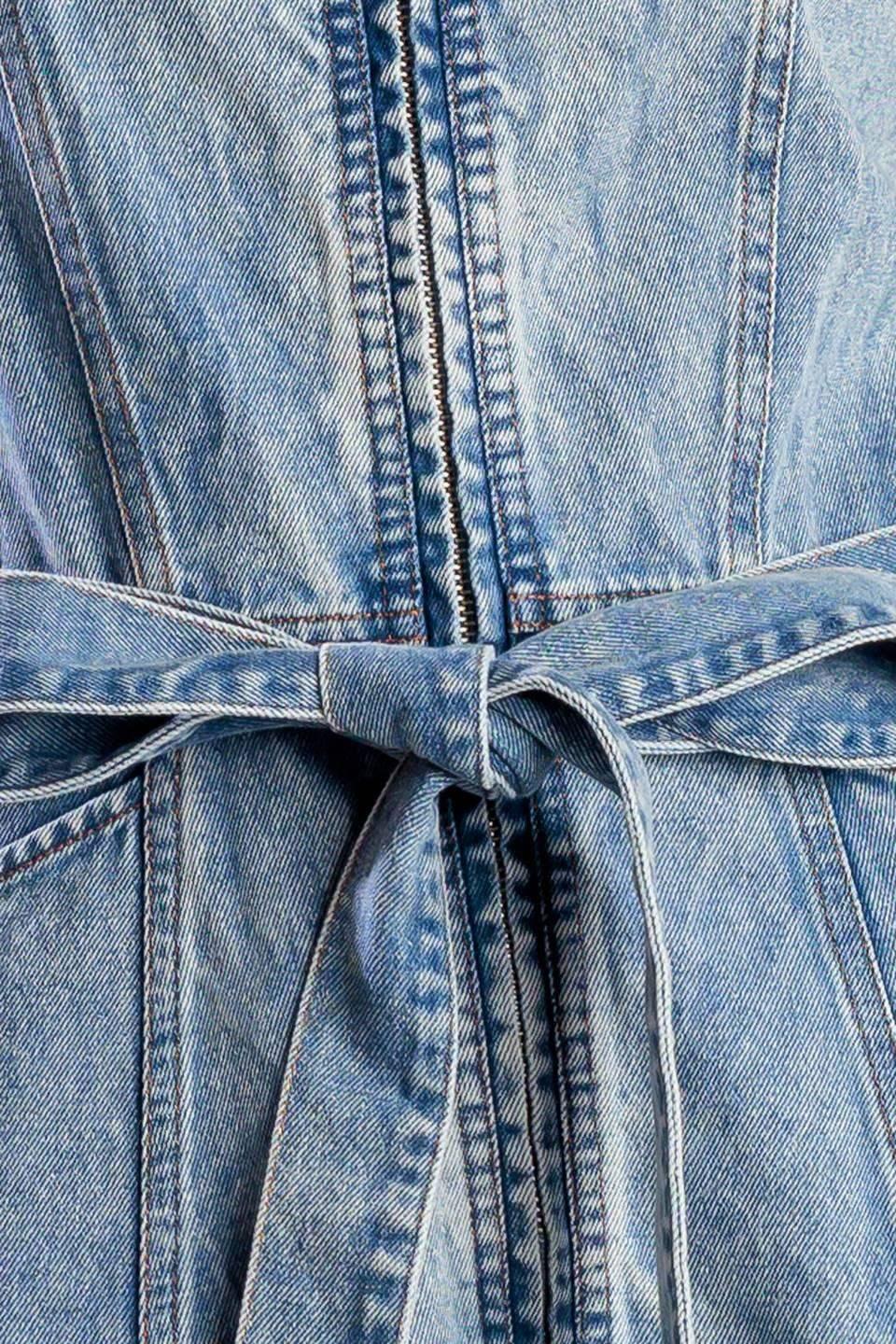 SUNSHINE STATE OF MIND INDIGO ZIP FRONT DENIM DRESS