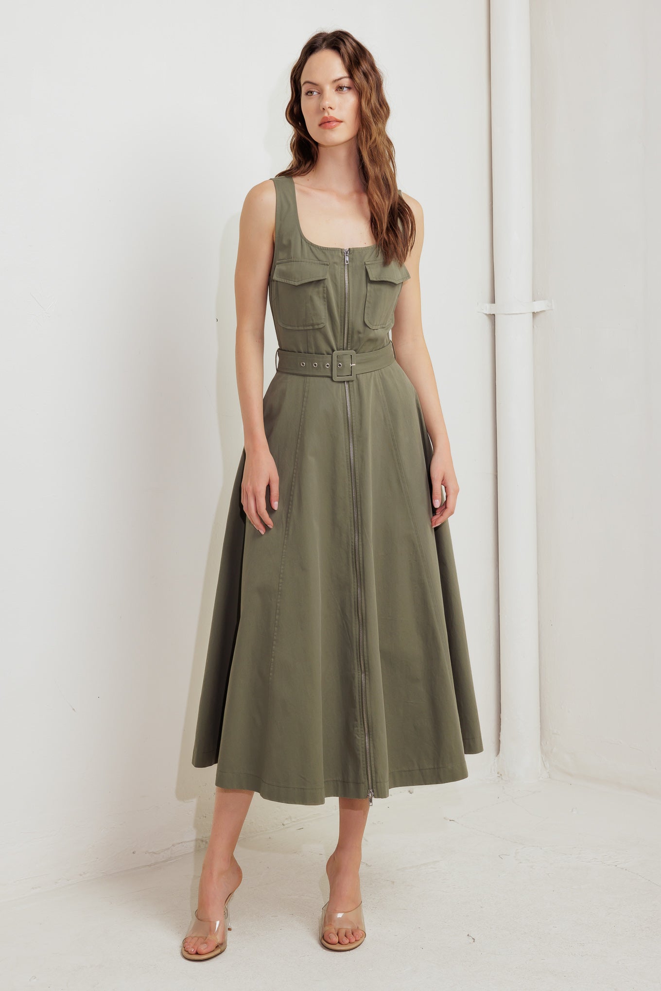 Lady Black Tie - Olive Grove Midi Dress Lady Black Tie - Olive Grove Midi Dress