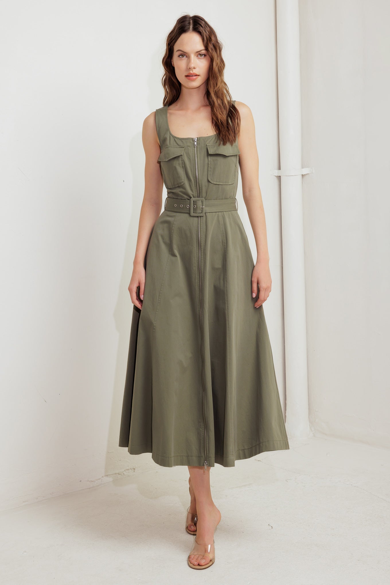 Lady Black Tie - Olive Grove Midi Dress - Size L Lady Black Tie - Olive Grove Midi Dress - Size L