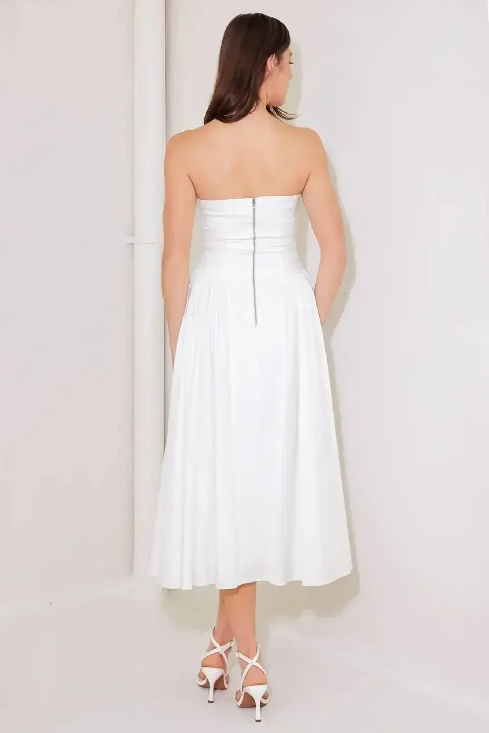 GORGEOUS REPUTATION WOVEN MIDI DRESS - FINAL SALE