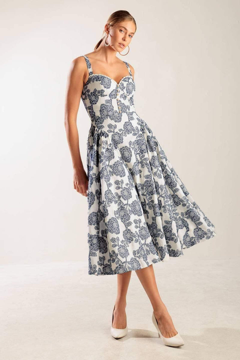 EXPLORING NEW INTERESTS MIDI DRESS