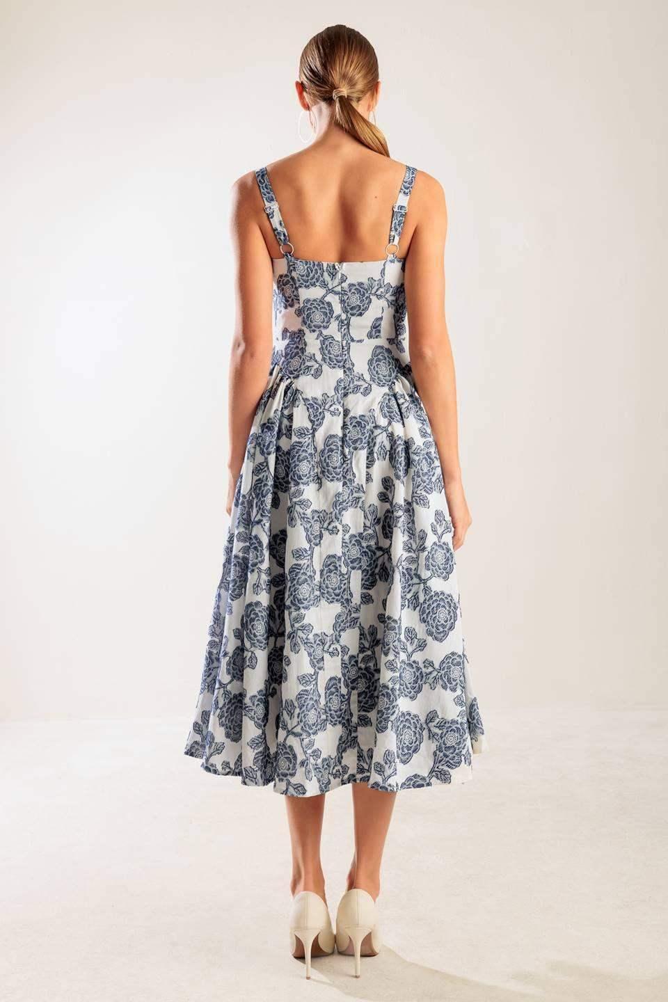 EXPLORING NEW INTERESTS MIDI DRESS - FINAL SALE