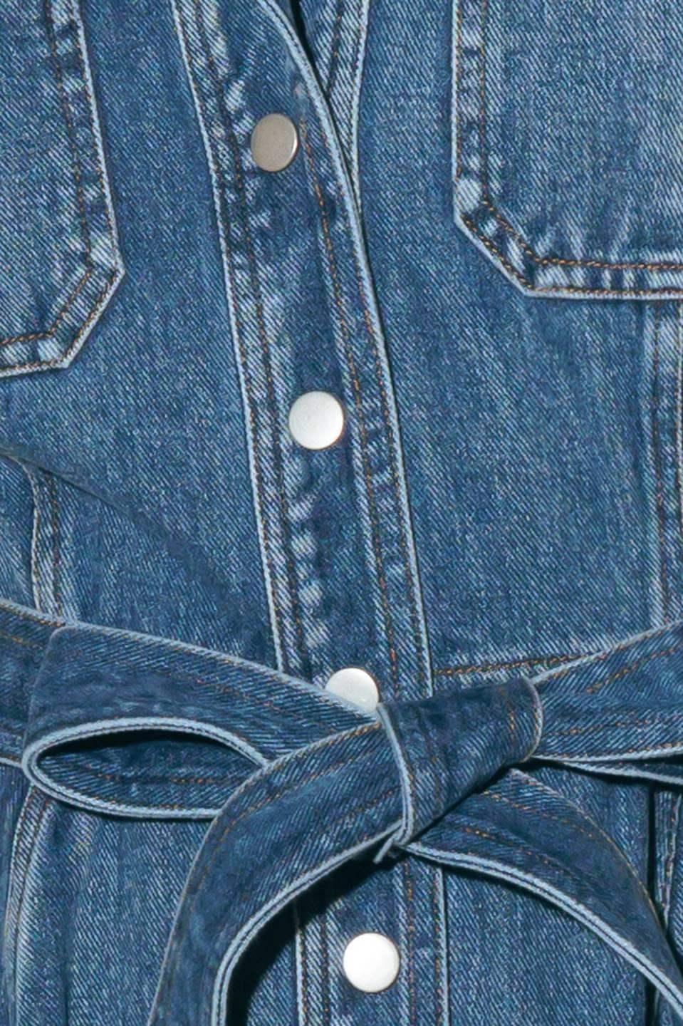 Ellery Washed Denim Midi Shirt Dress