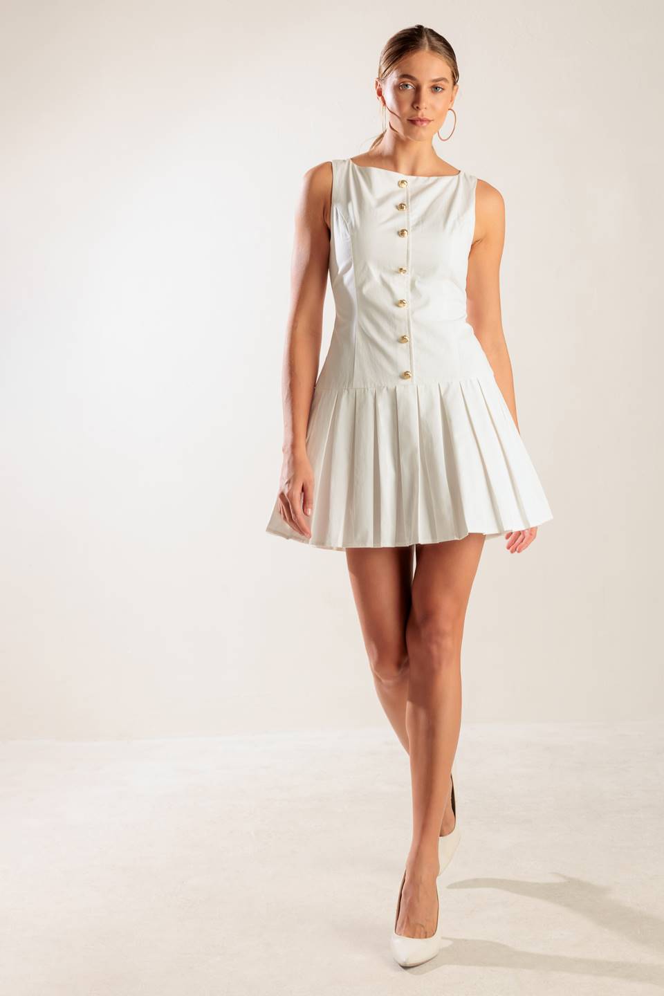 no dress pleated skirt Nodress Low-waist Pleated Mini Skirt in Black