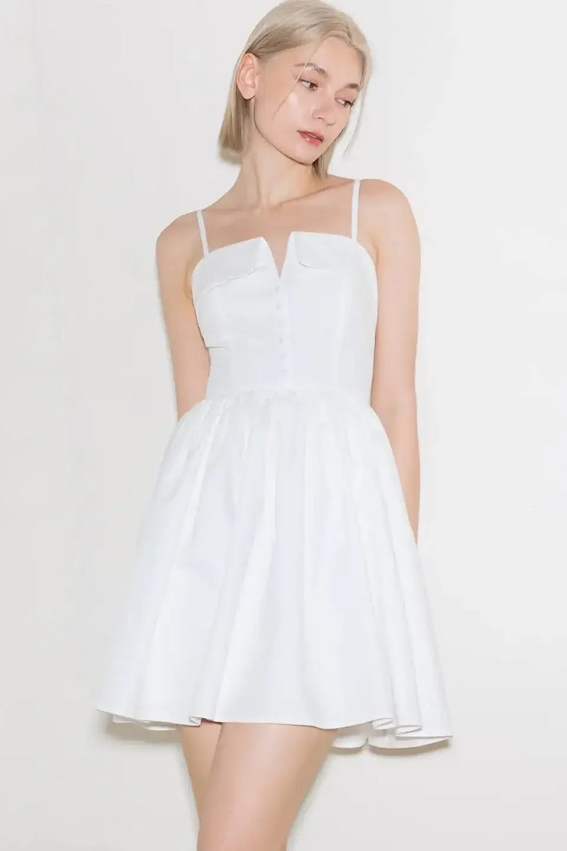 PURE ROMANCE MINI DRESS - WHITE