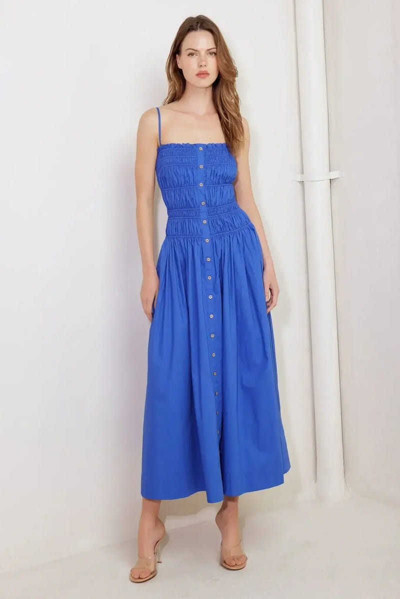 MOONLIGHT MIDI DRESS - COBALT BLUE