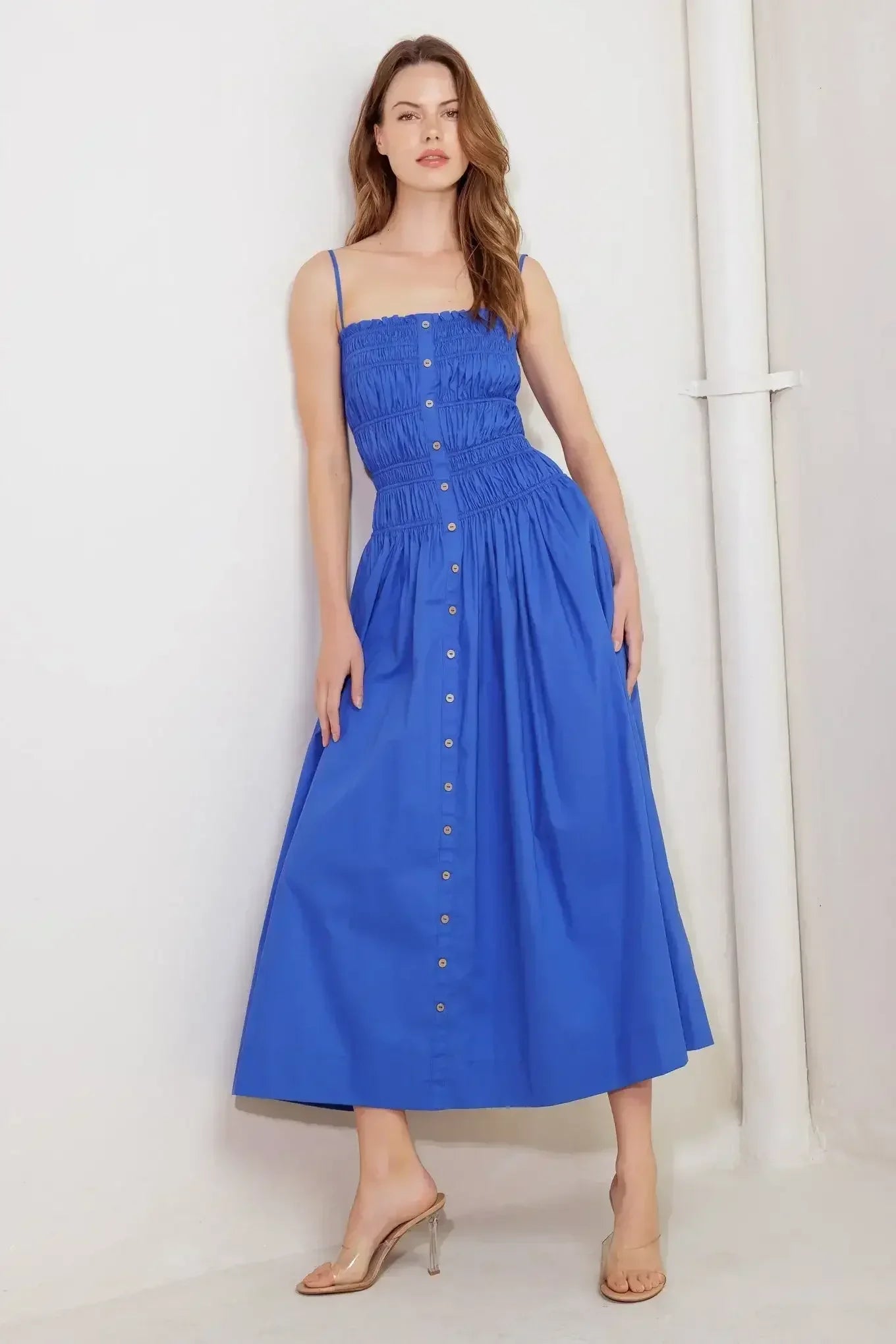 MOONLIGHT MIDI DRESS - COBALT BLUE